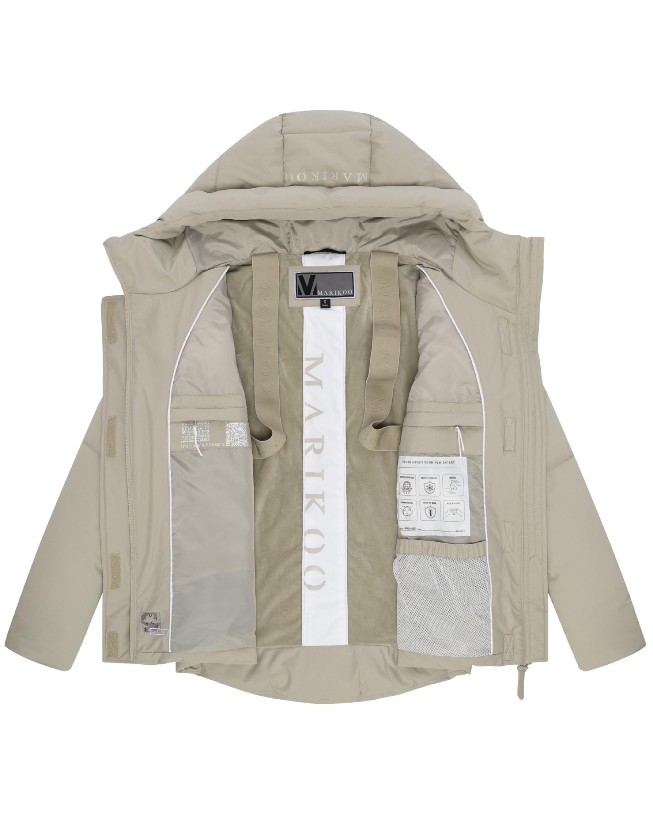 Steppjacke mit integrierten Rucksackträgern "Elira 16" Pebble Grey