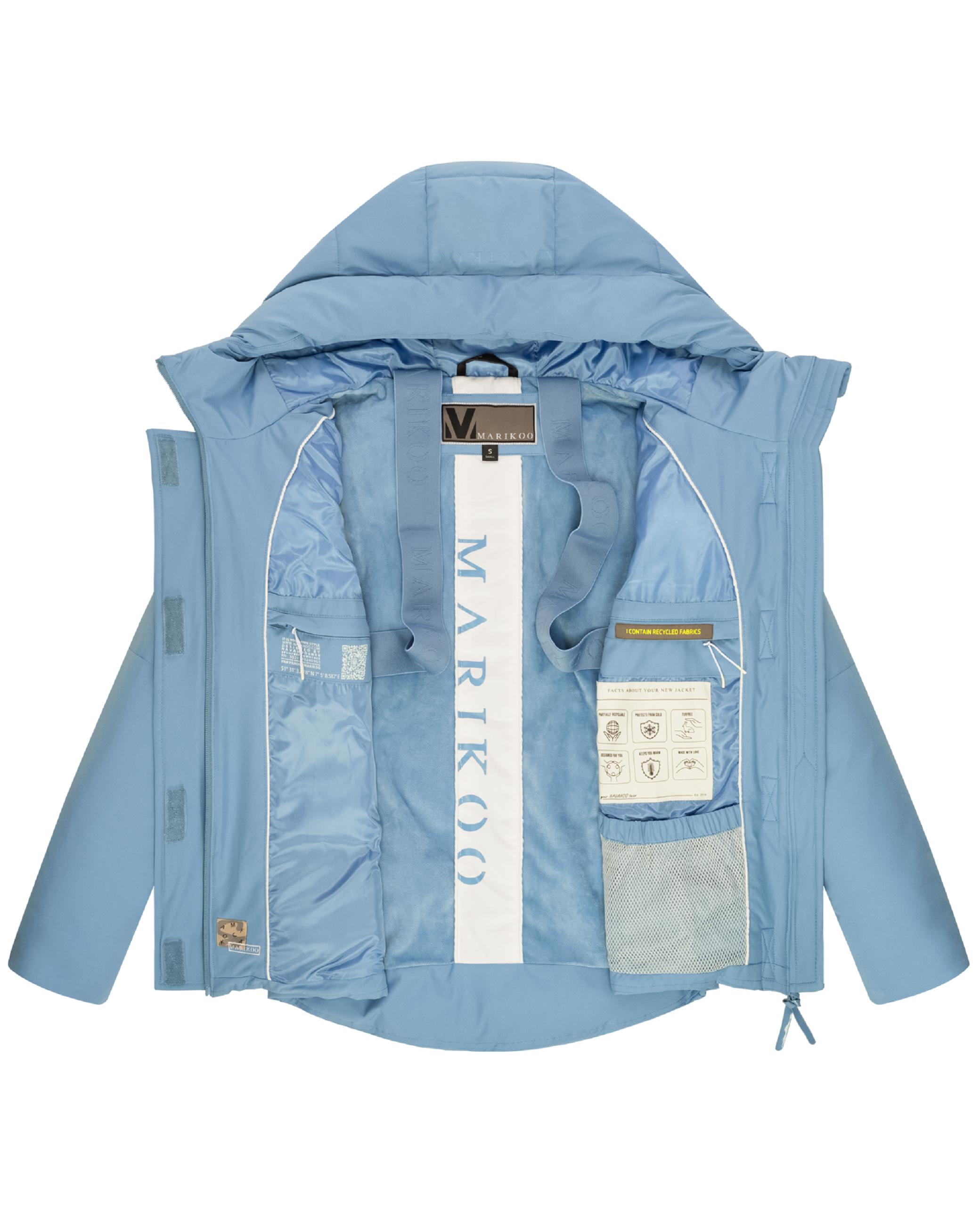 Steppjacke mit integrierten Rucksackträgern "Elira 16" Powder Blue