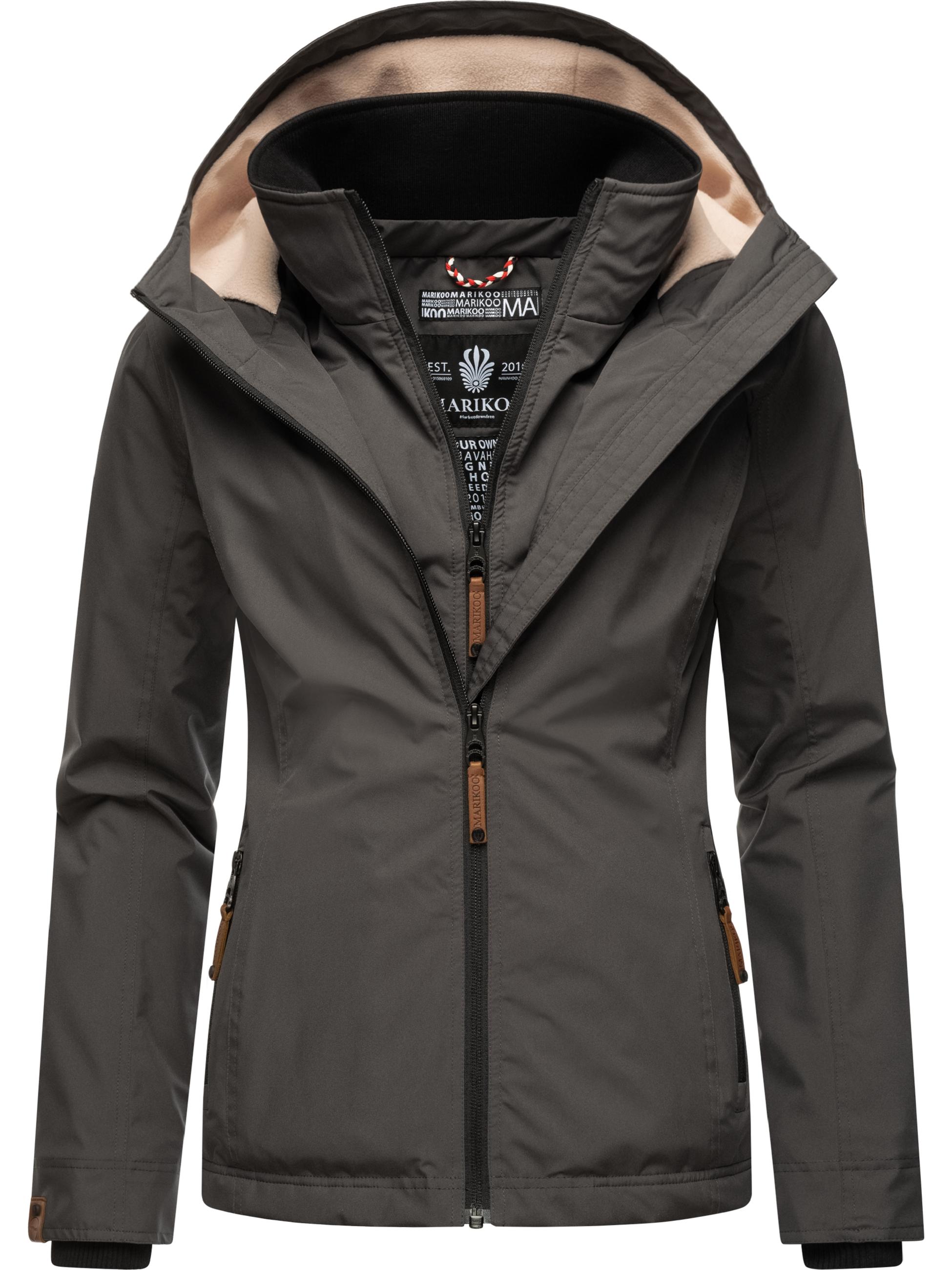 Leichte Übergangsjacke mit Kapuze "Erdbeere" Anthracite