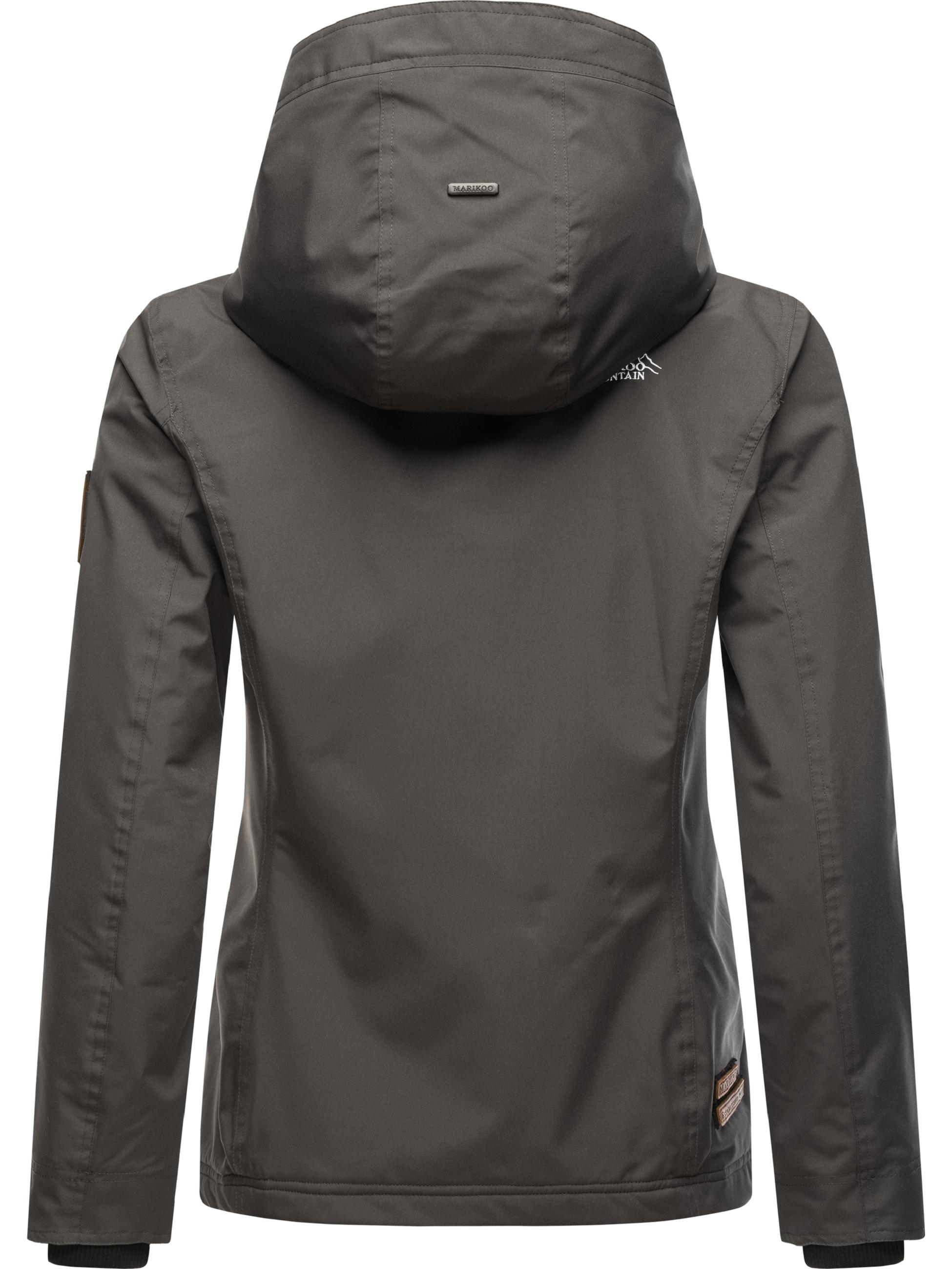 Leichte Übergangsjacke mit Kapuze "Erdbeere" Anthracite