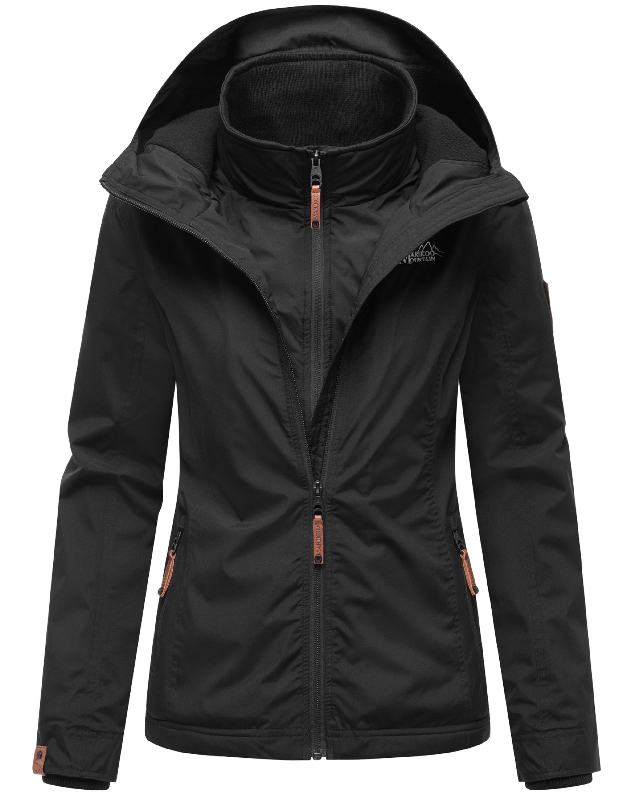 Leichte Übergangsjacke mit Kapuze "Erdbeere" Black2