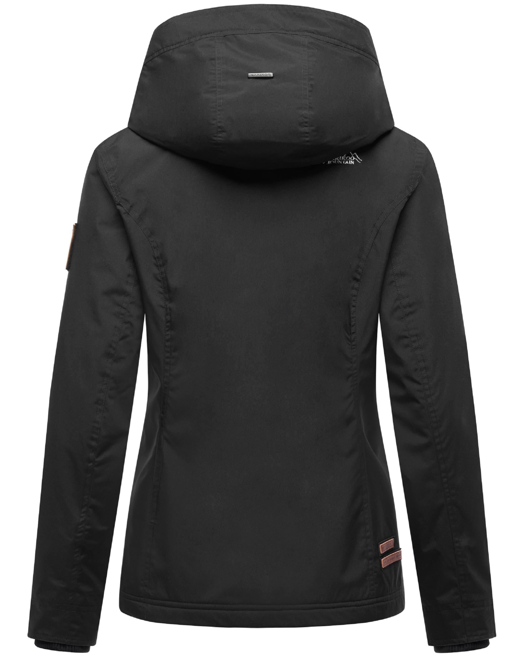 Leichte Übergangsjacke mit Kapuze "Erdbeere" Black2