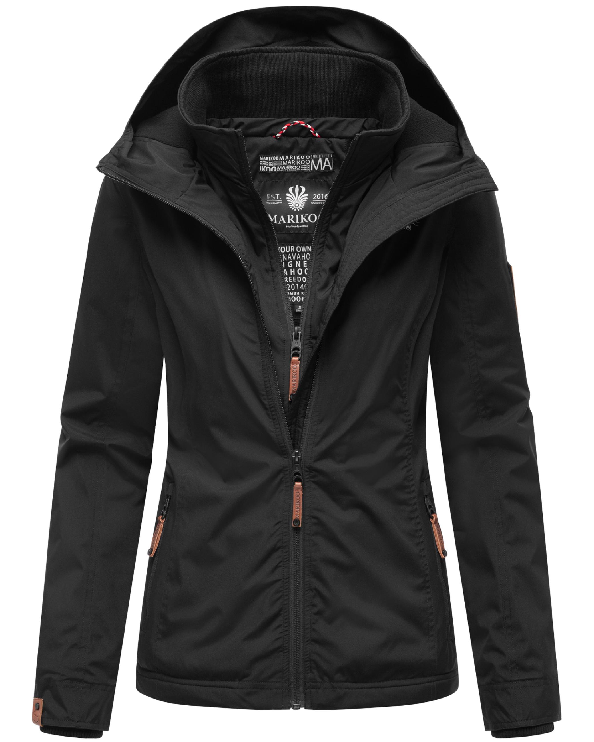 Leichte Übergangsjacke mit Kapuze "Erdbeere" Black2