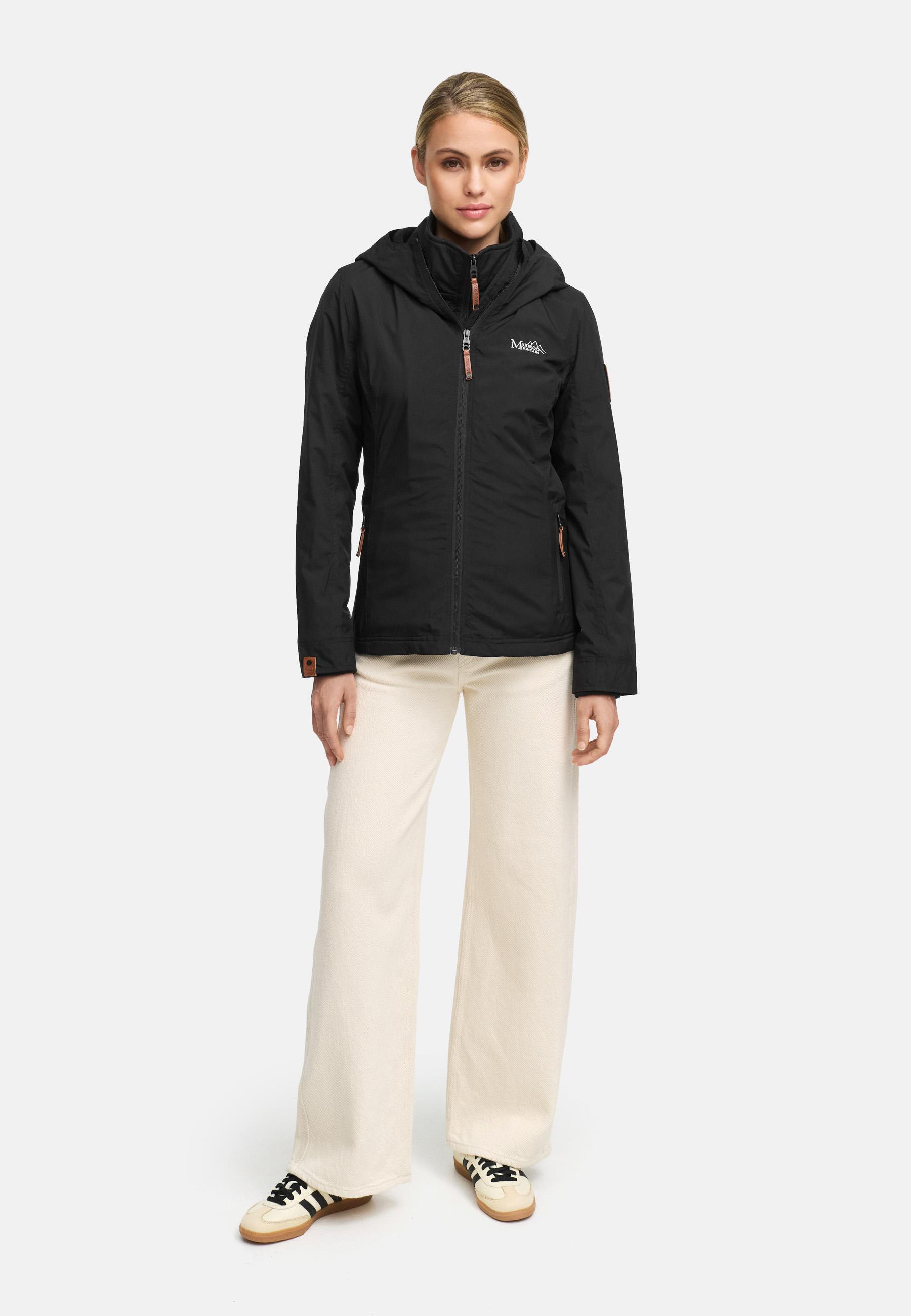 Leichte Übergangsjacke mit Kapuze "Erdbeere" Black2