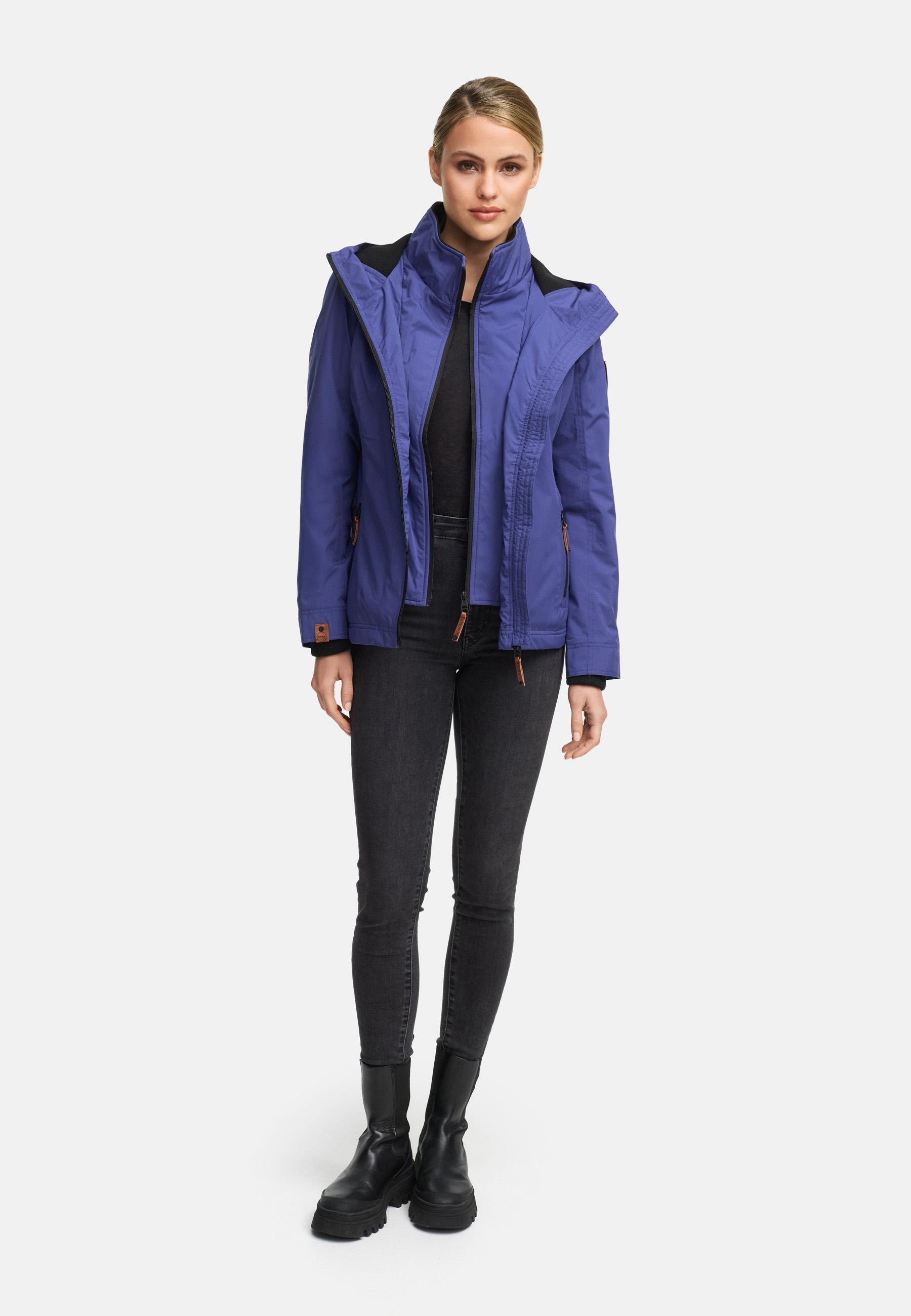 Leichte Übergangsjacke mit Kapuze "Erdbeere" Blue Violet