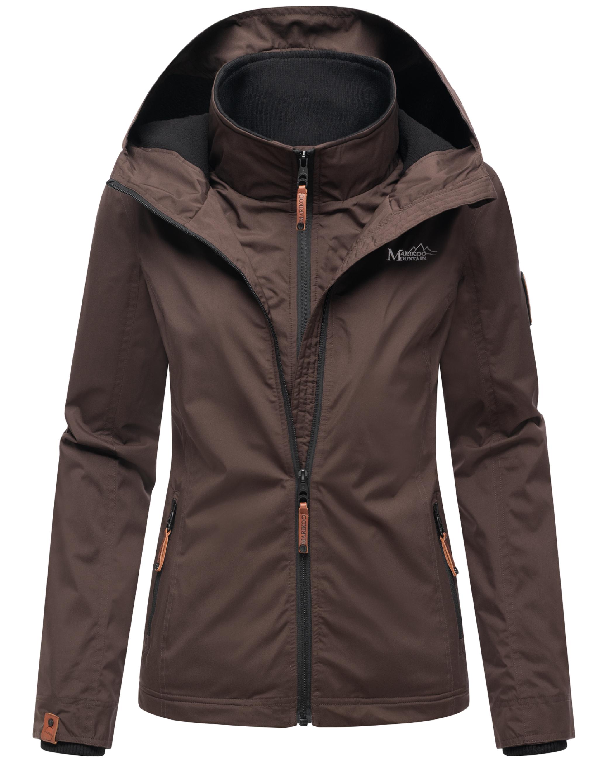 Leichte Übergangsjacke mit Kapuze "Erdbeere" Dark Choco