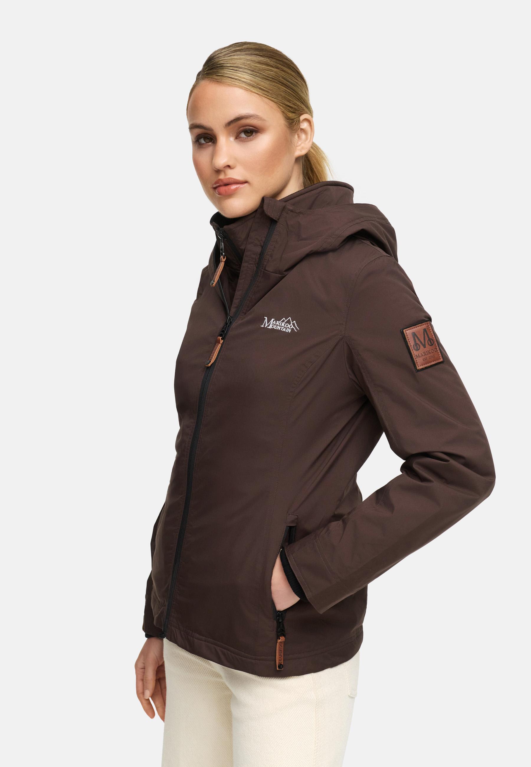 Leichte Übergangsjacke mit Kapuze "Erdbeere" Dark Choco