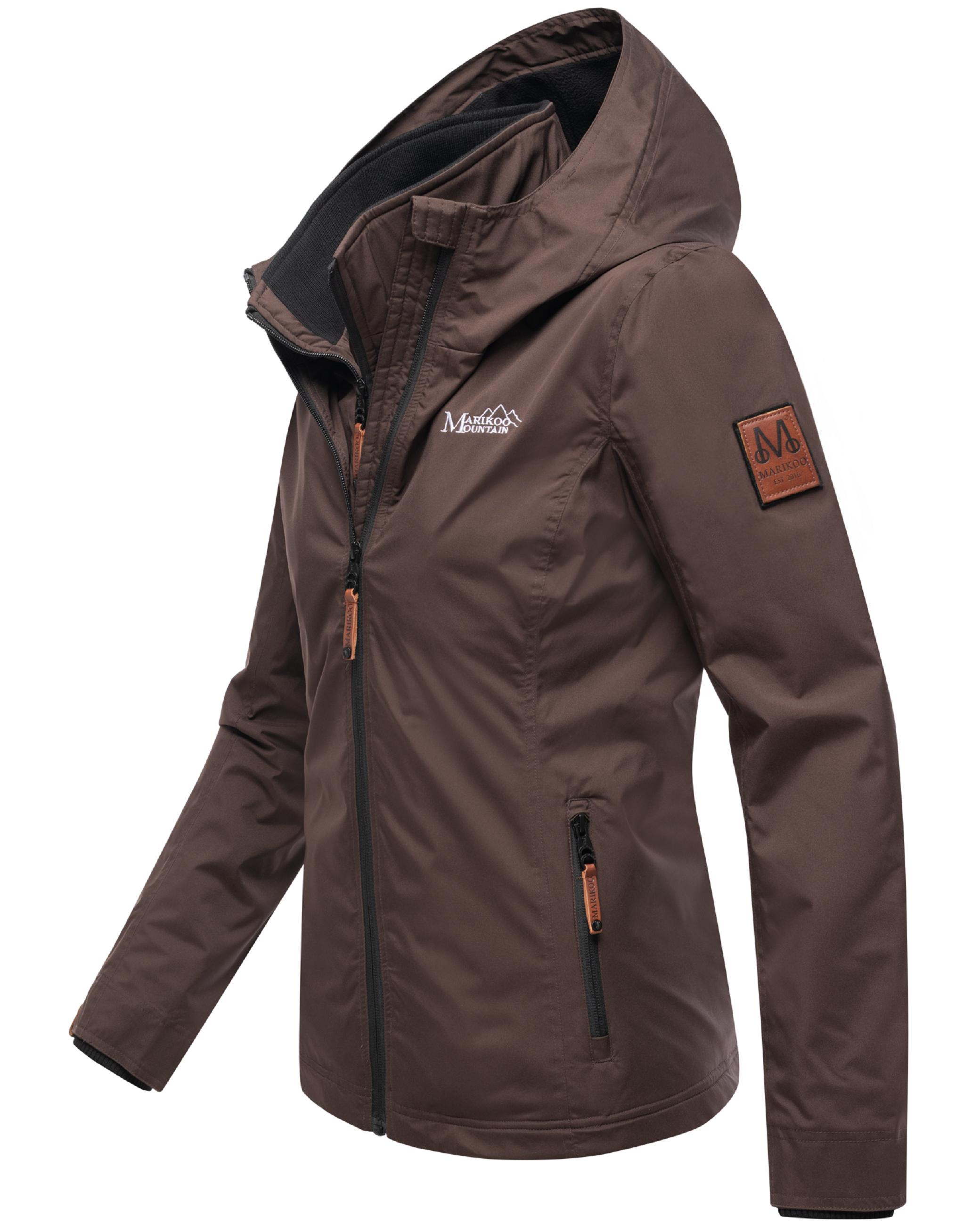 Leichte Übergangsjacke mit Kapuze "Erdbeere" Dark Choco