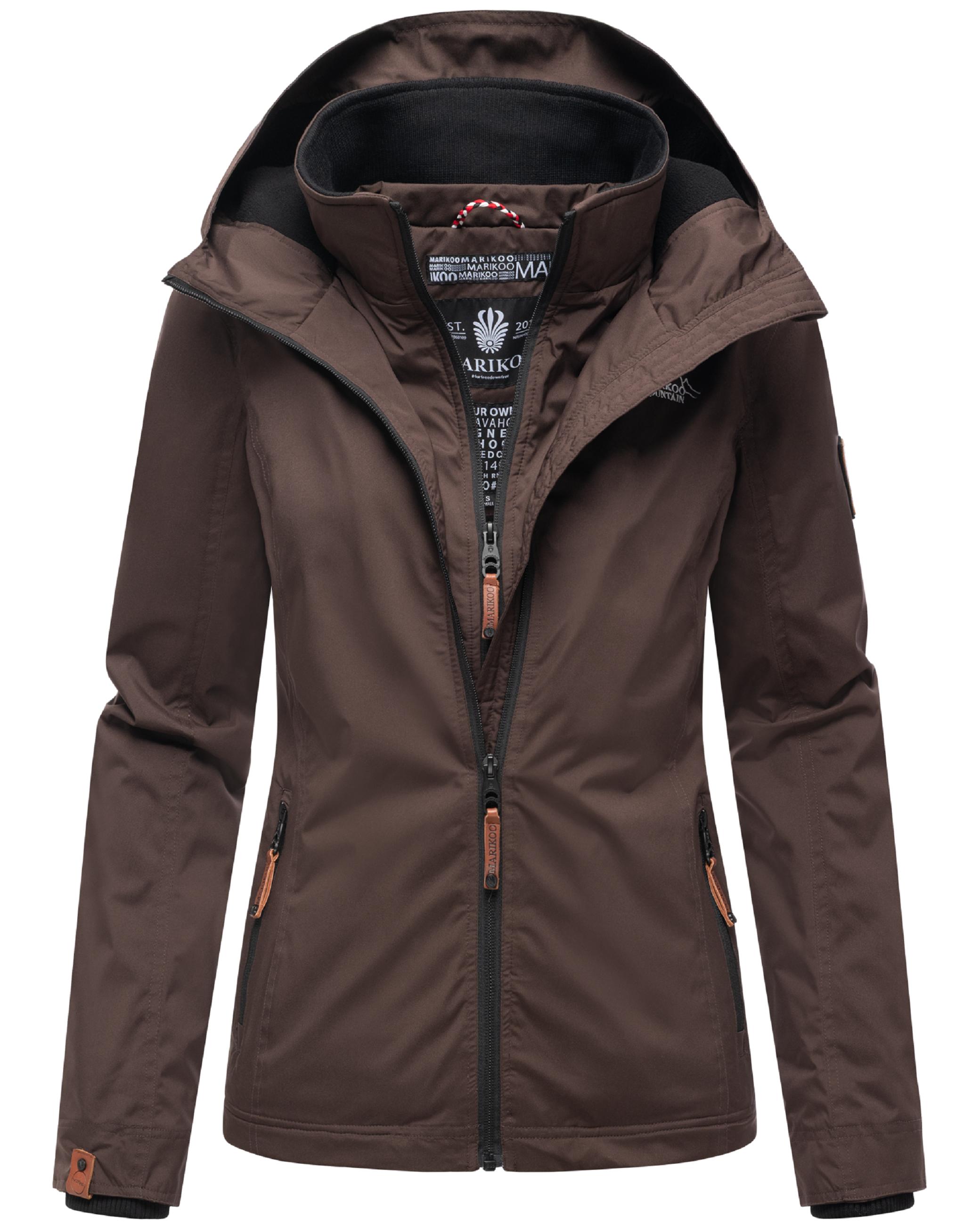 Leichte Übergangsjacke mit Kapuze "Erdbeere" Dark Choco