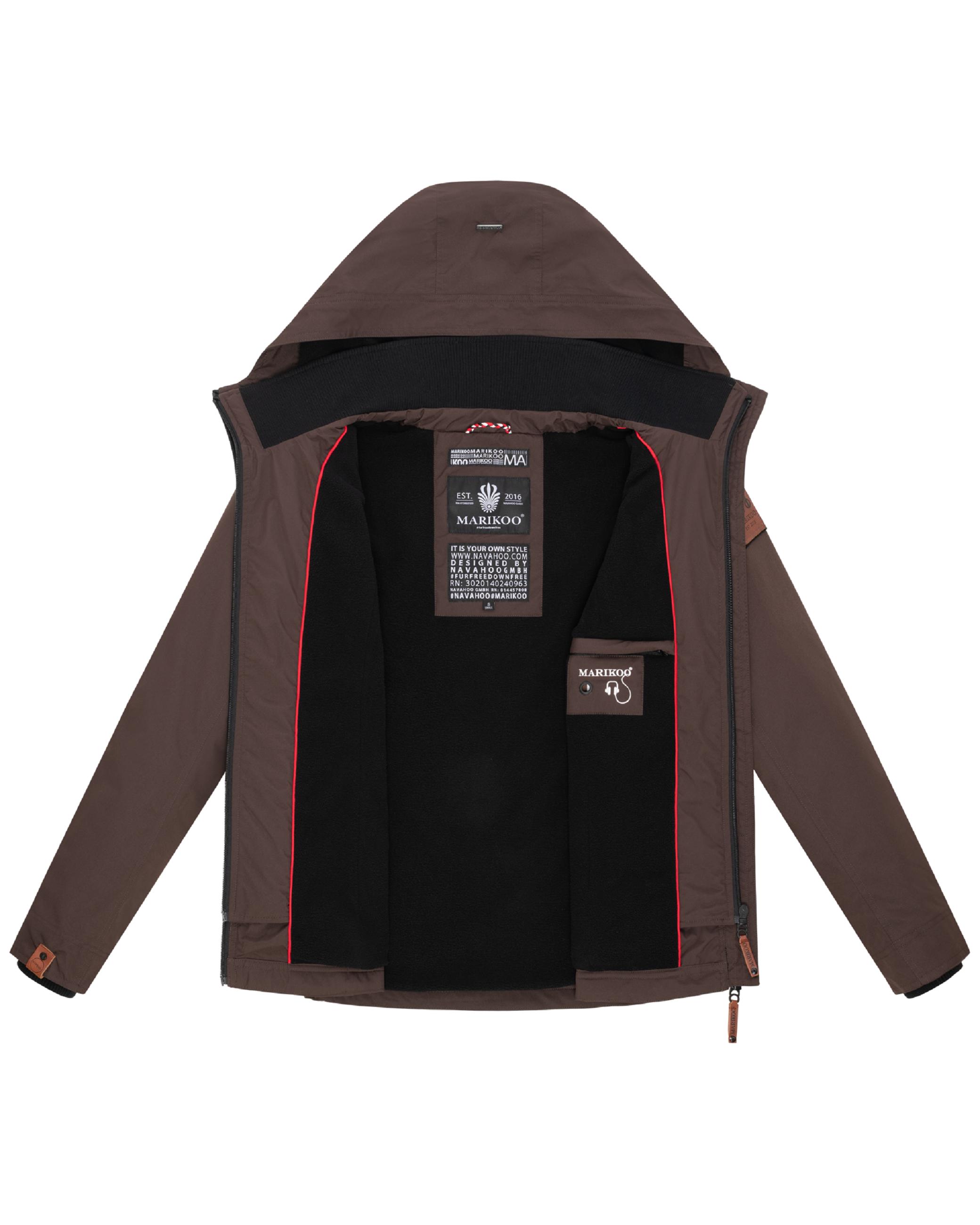 Leichte Übergangsjacke mit Kapuze "Erdbeere" Dark Choco