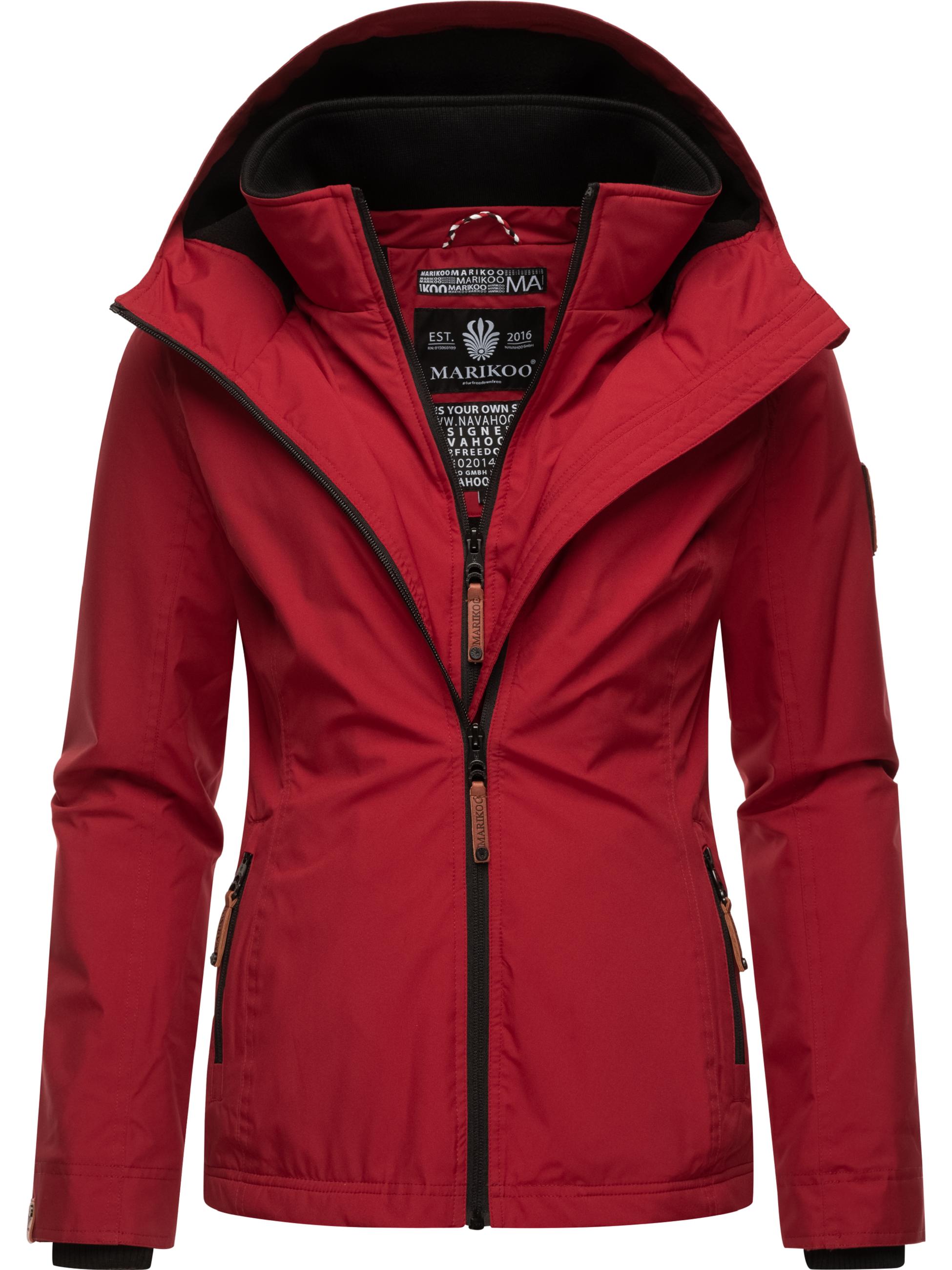 Leichte Übergangsjacke mit Kapuze "Erdbeere" Dark Red