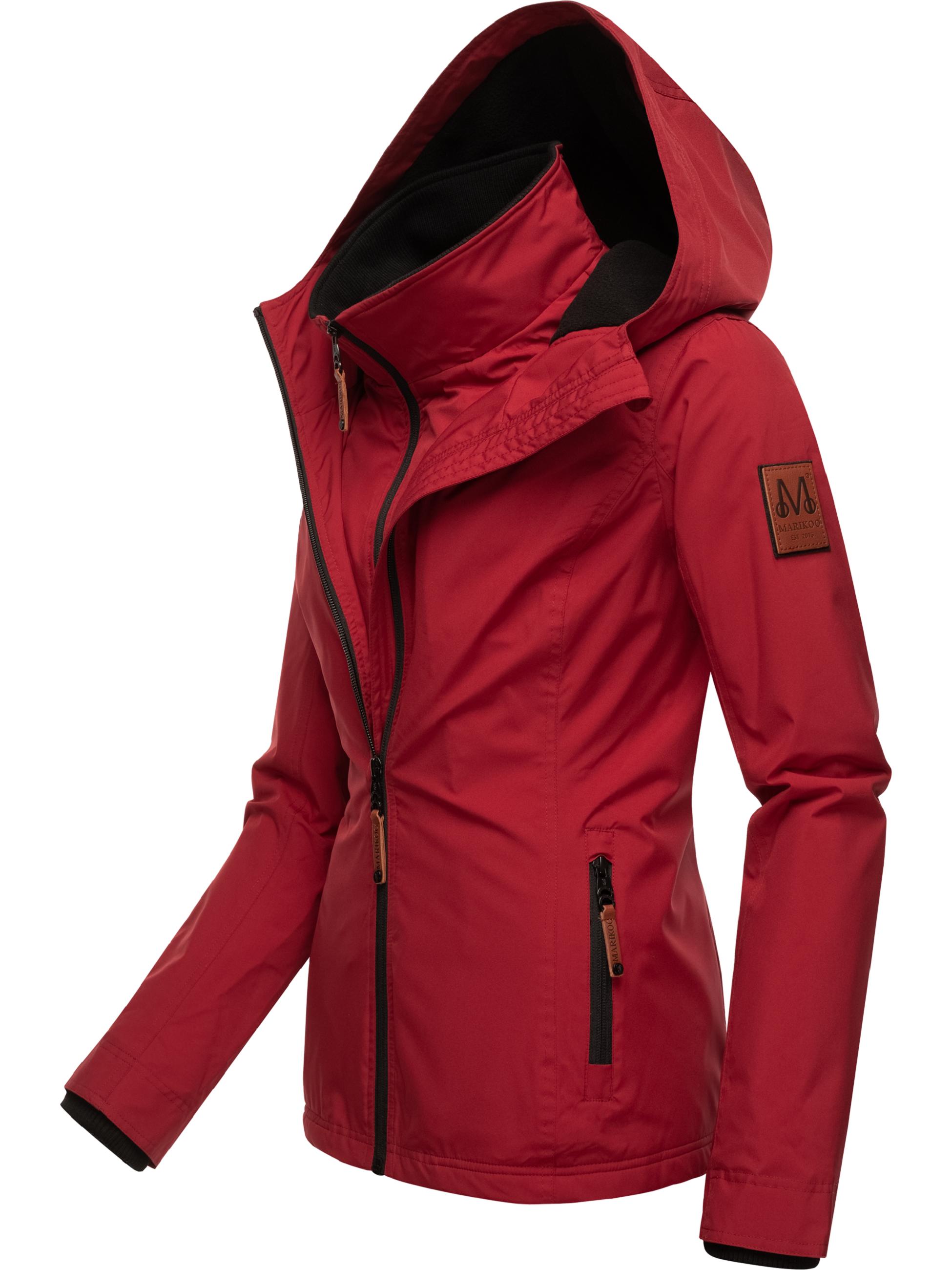 Leichte Übergangsjacke mit Kapuze "Erdbeere" Dark Red