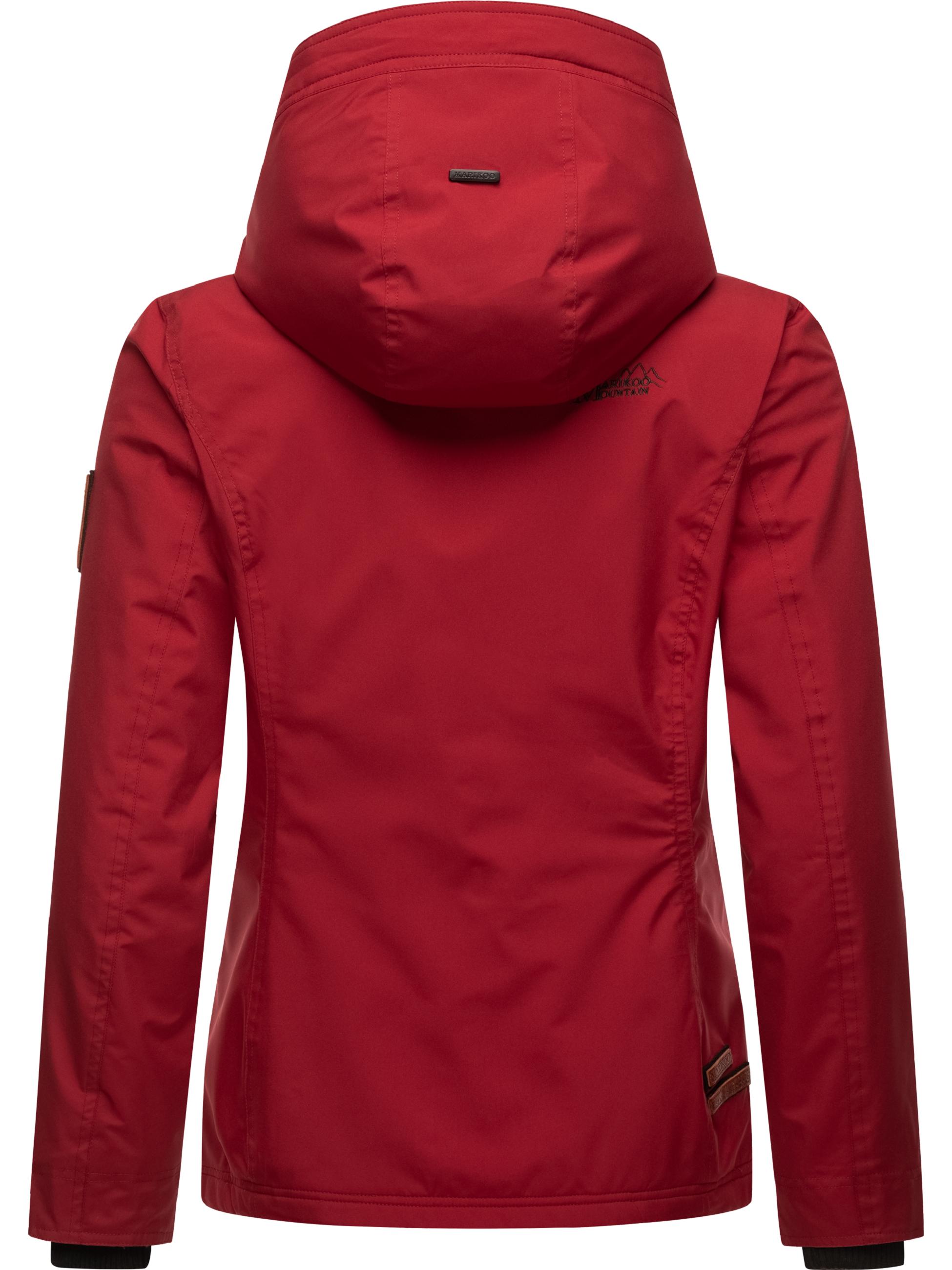 Leichte Übergangsjacke mit Kapuze "Erdbeere" Dark Red