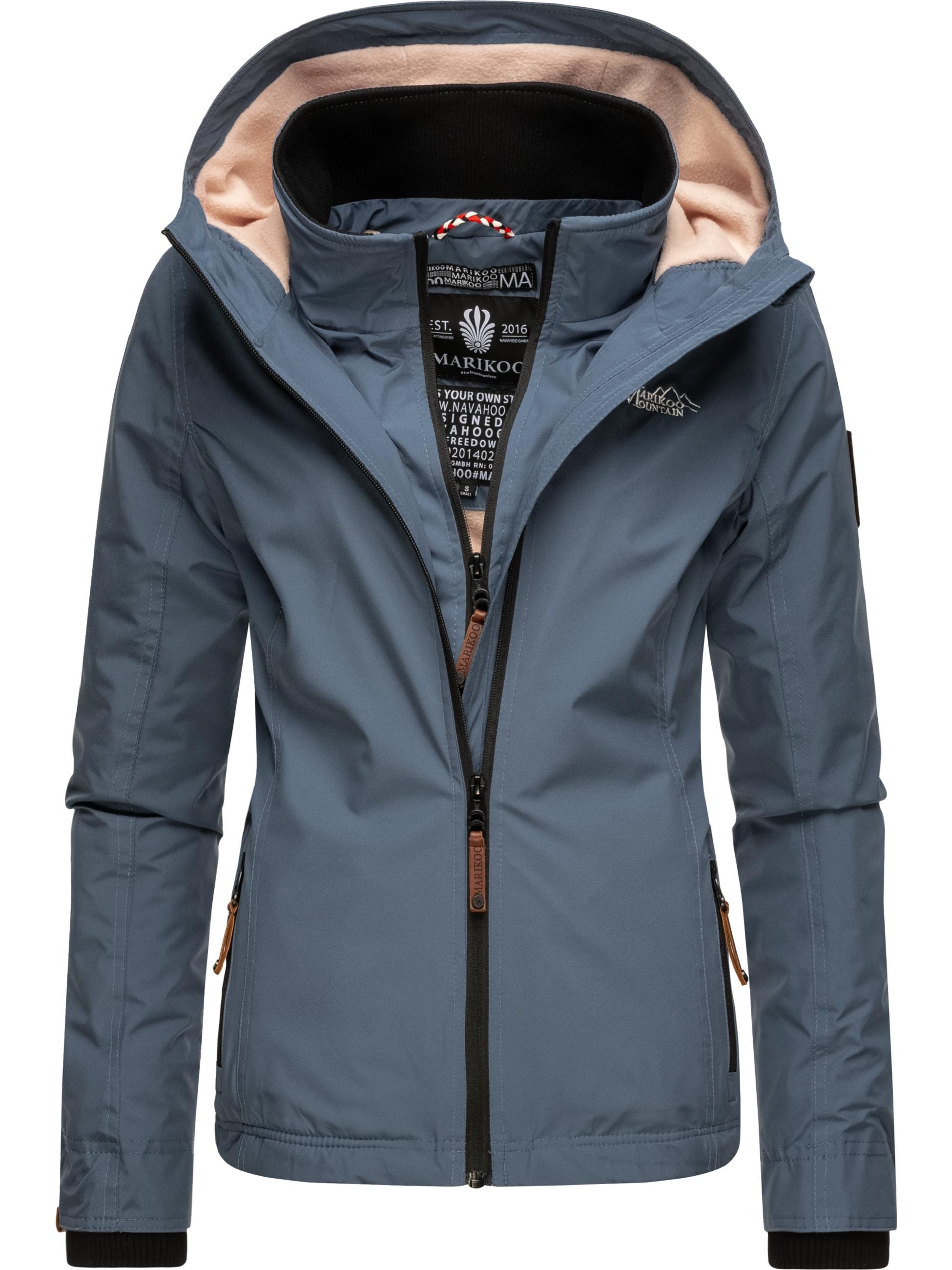Leichte Übergangsjacke mit Kapuze "Erdbeere" Dusty Blue