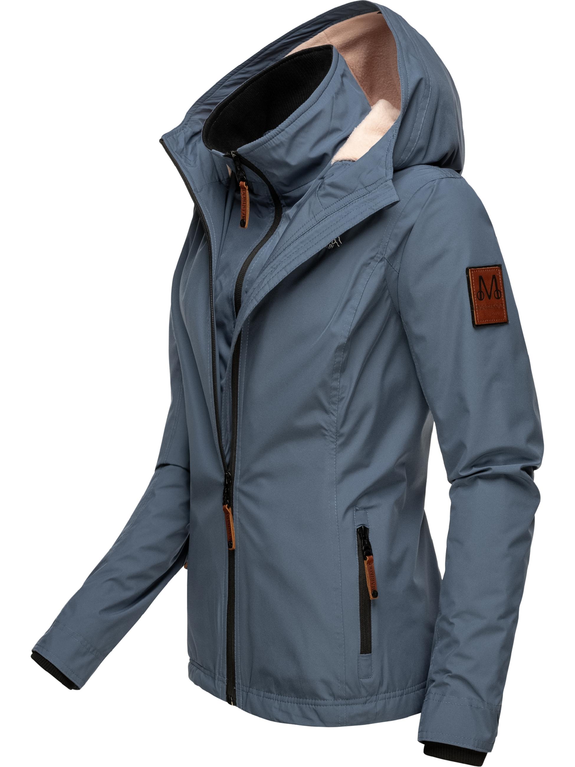 Leichte Übergangsjacke mit Kapuze "Erdbeere" Dusty Blue