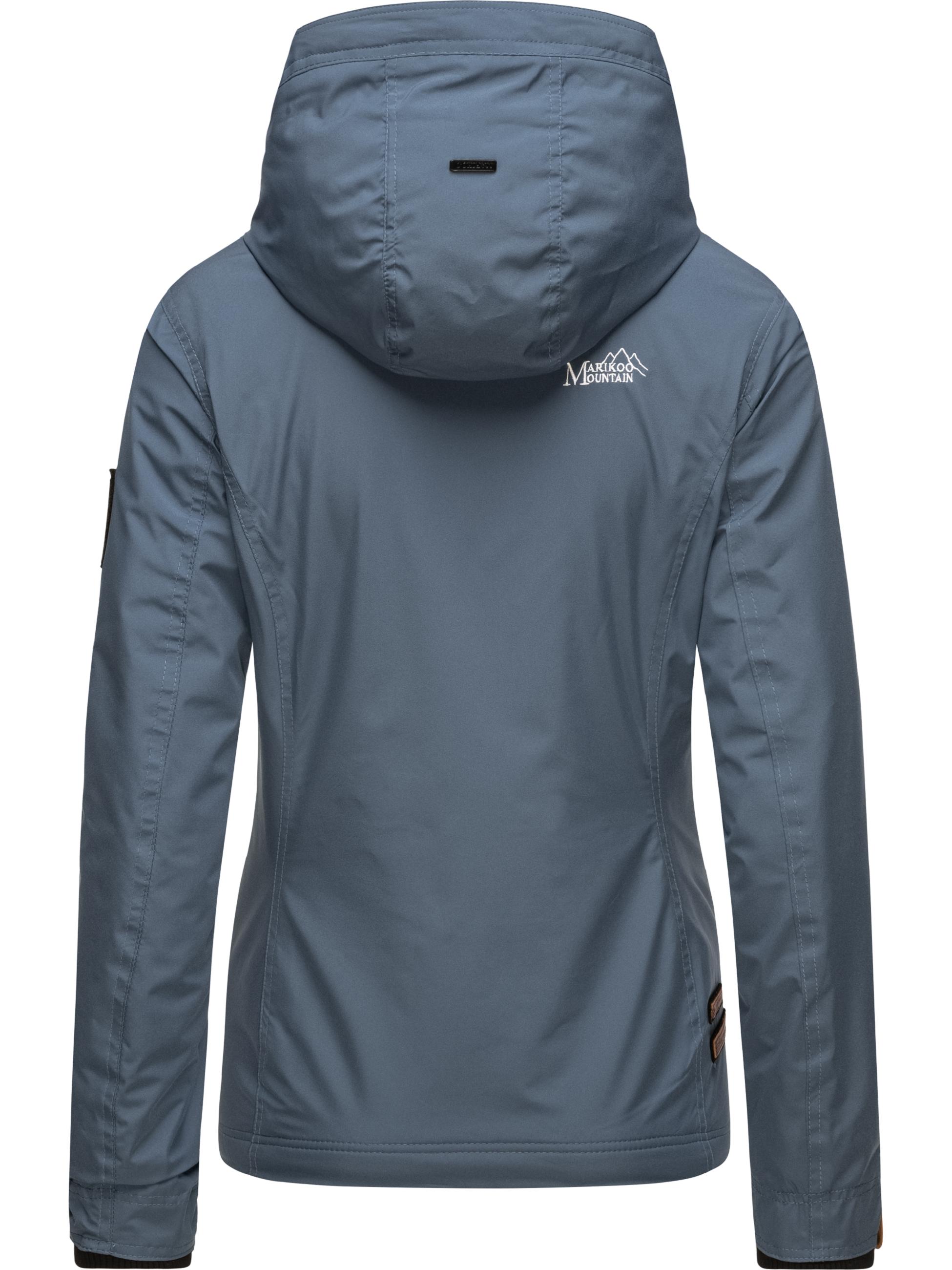 Leichte Übergangsjacke mit Kapuze "Erdbeere" Dusty Blue