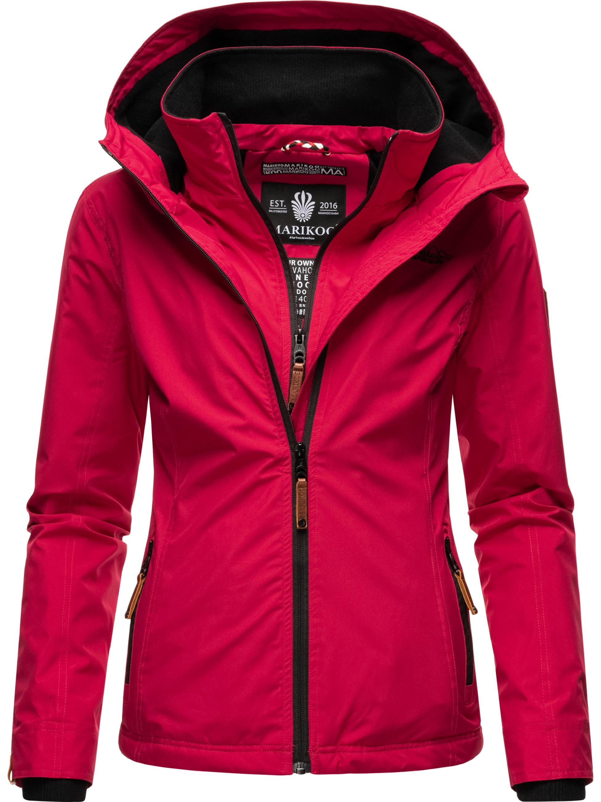 Leichte Übergangsjacke mit Kapuze "Erdbeere" Fuchsia