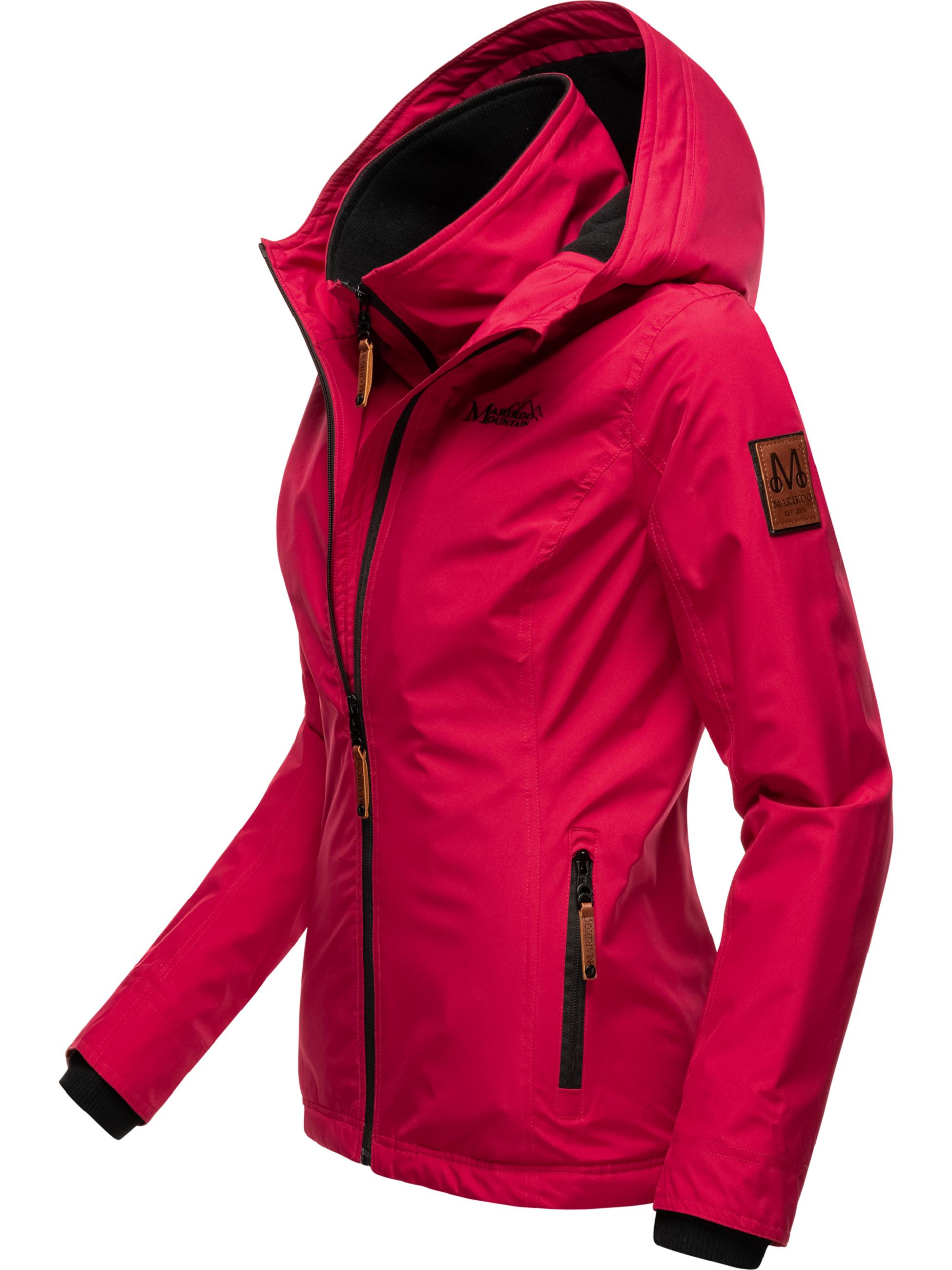 Leichte Übergangsjacke mit Kapuze "Erdbeere" Fuchsia