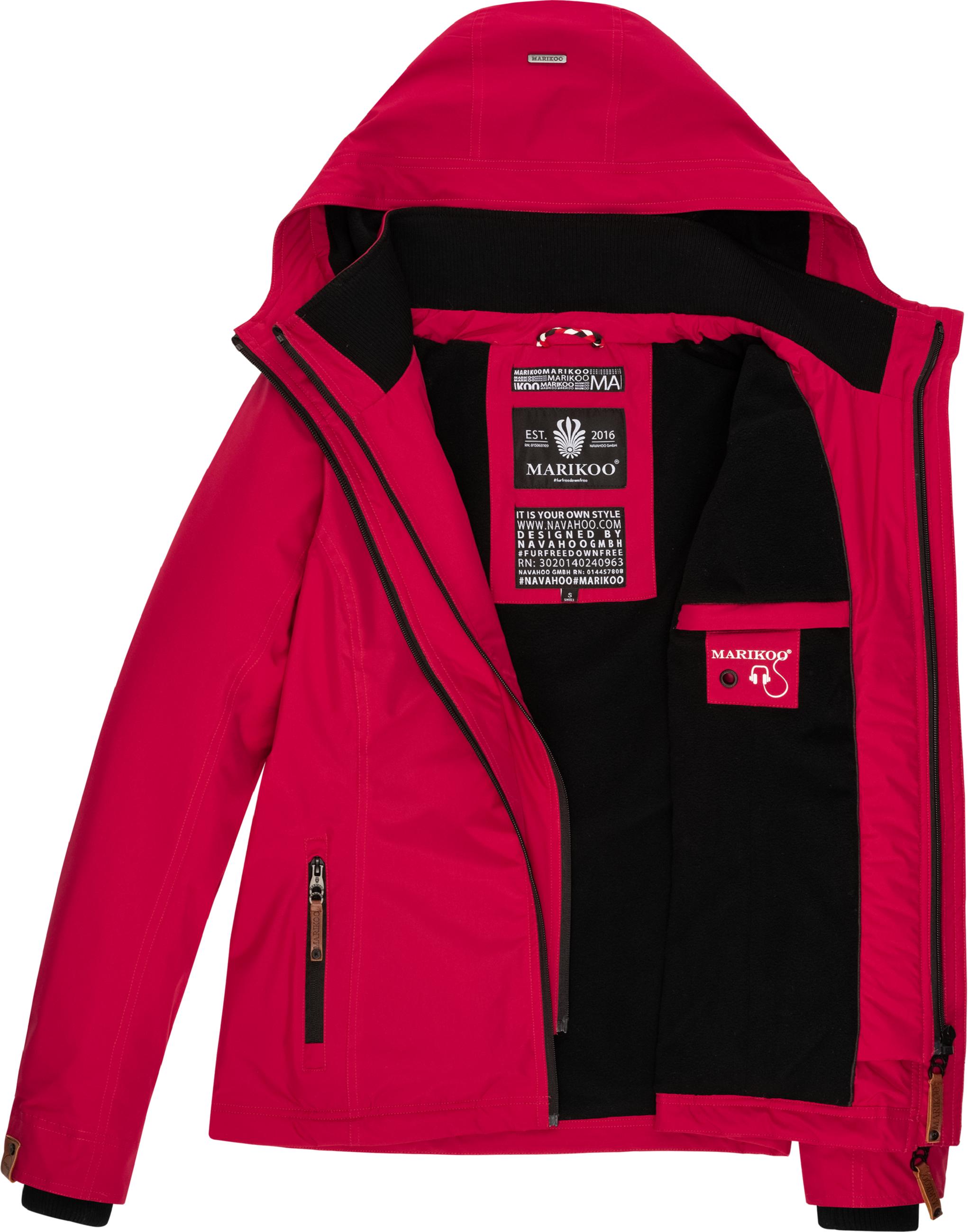 Leichte Übergangsjacke mit Kapuze "Erdbeere" Fuchsia