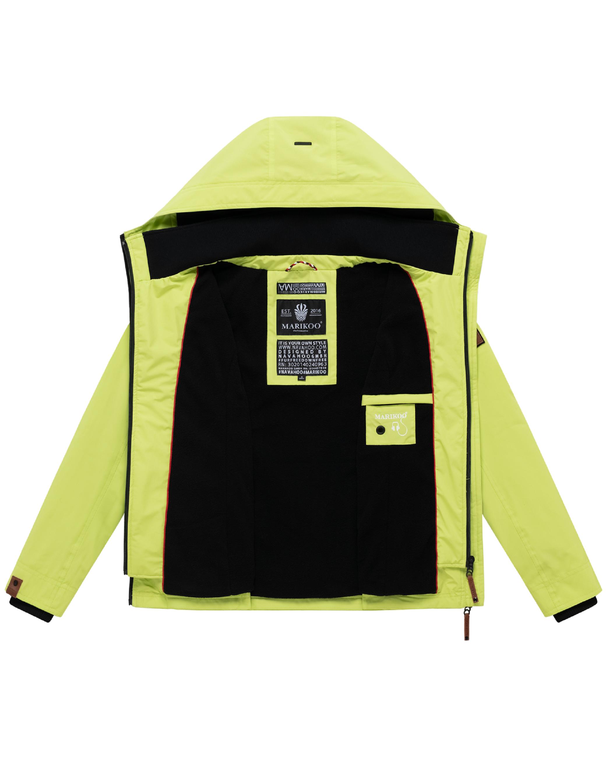 Leichte Übergangsjacke mit Kapuze "Erdbeere" Lime