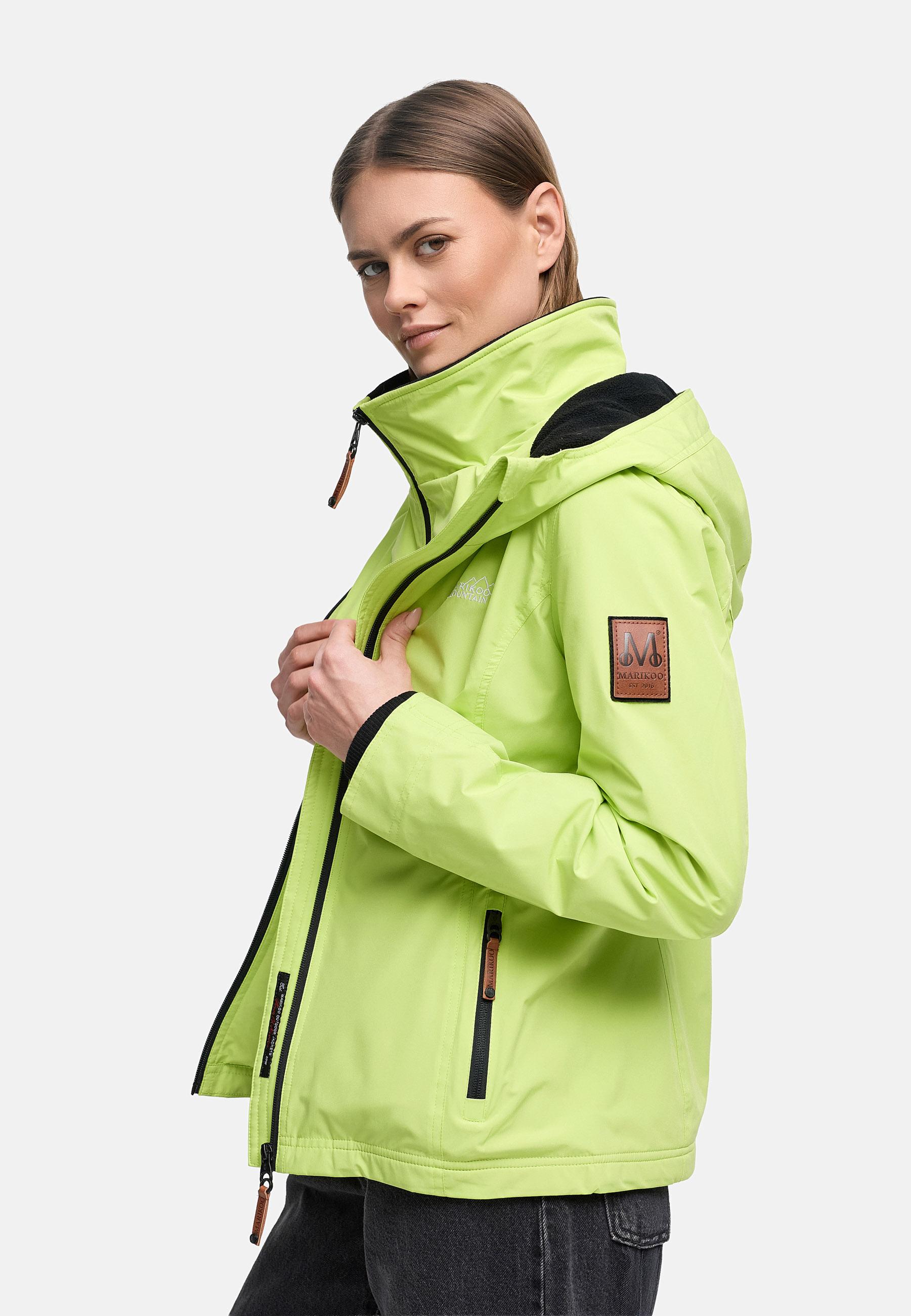 Leichte Übergangsjacke mit Kapuze "Erdbeere" Lime