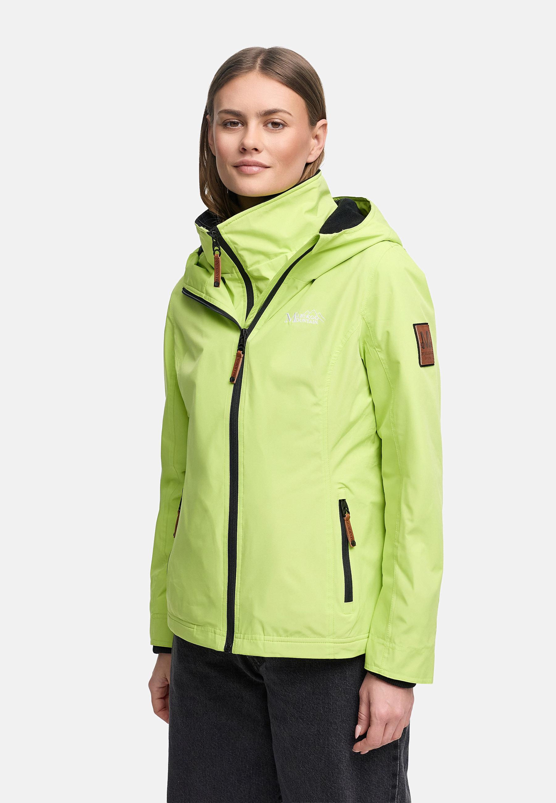 Leichte Übergangsjacke mit Kapuze "Erdbeere" Lime