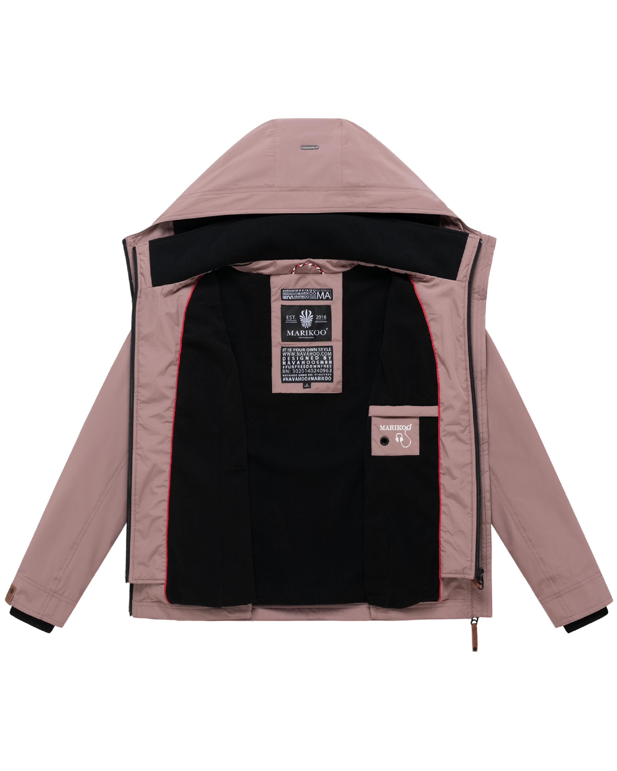 Leichte Übergangsjacke mit Kapuze "Erdbeere" Mauve