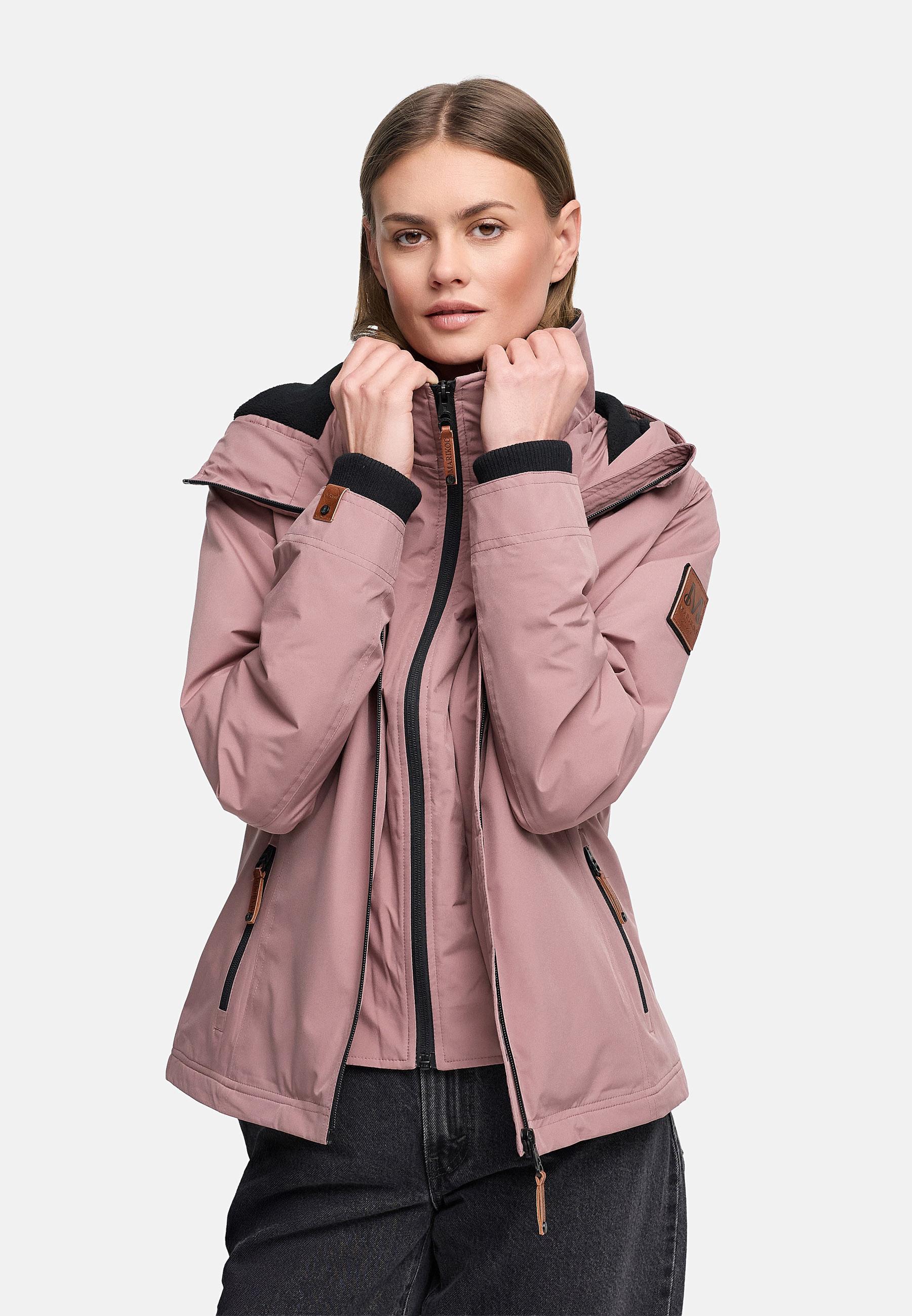 Leichte Übergangsjacke mit Kapuze "Erdbeere" Mauve
