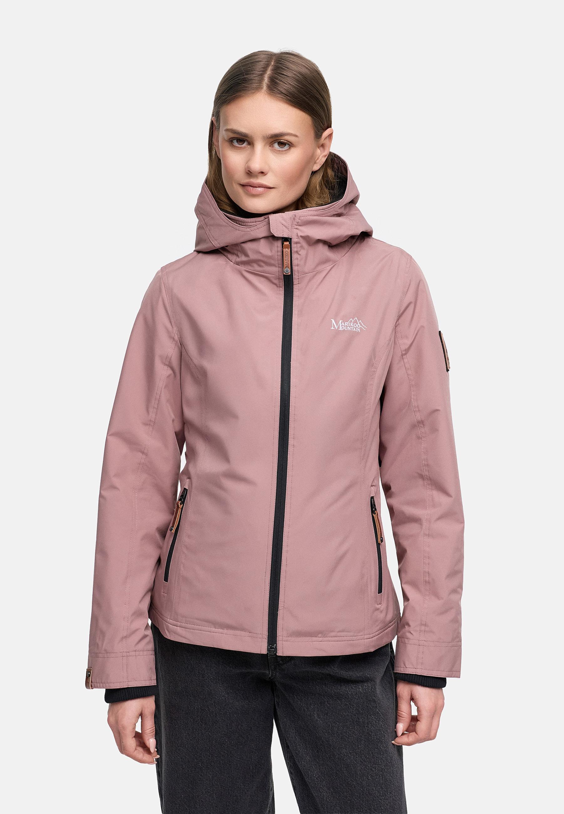 Leichte Übergangsjacke mit Kapuze "Erdbeere" Mauve