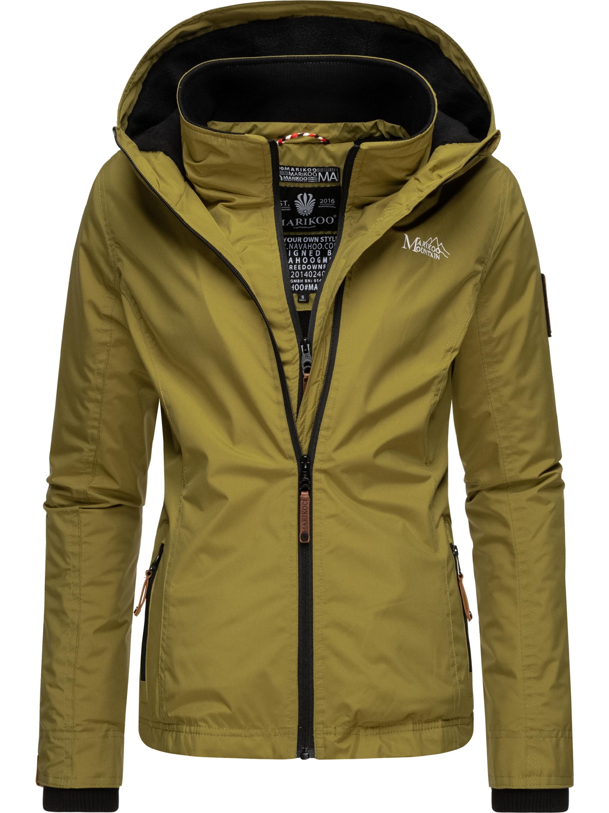 Leichte Übergangsjacke mit Kapuze "Erdbeere" Moss Green