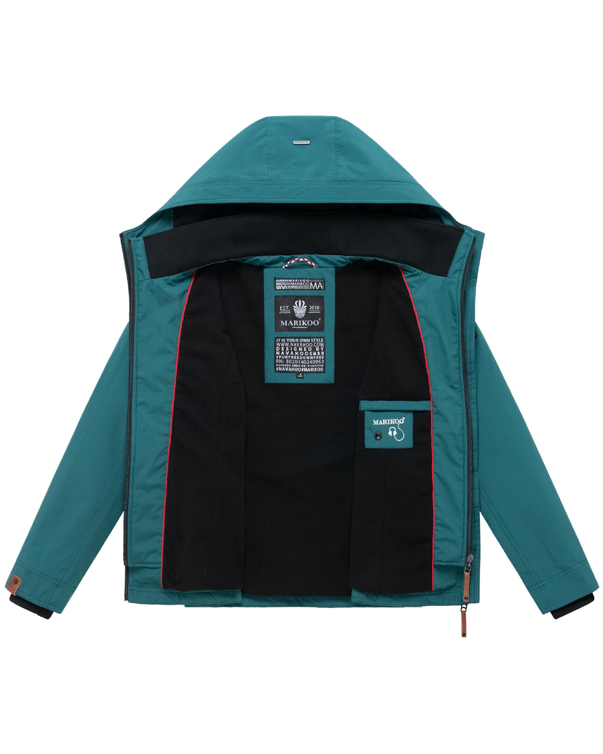Leichte Übergangsjacke mit Kapuze "Erdbeere" Ocean Green