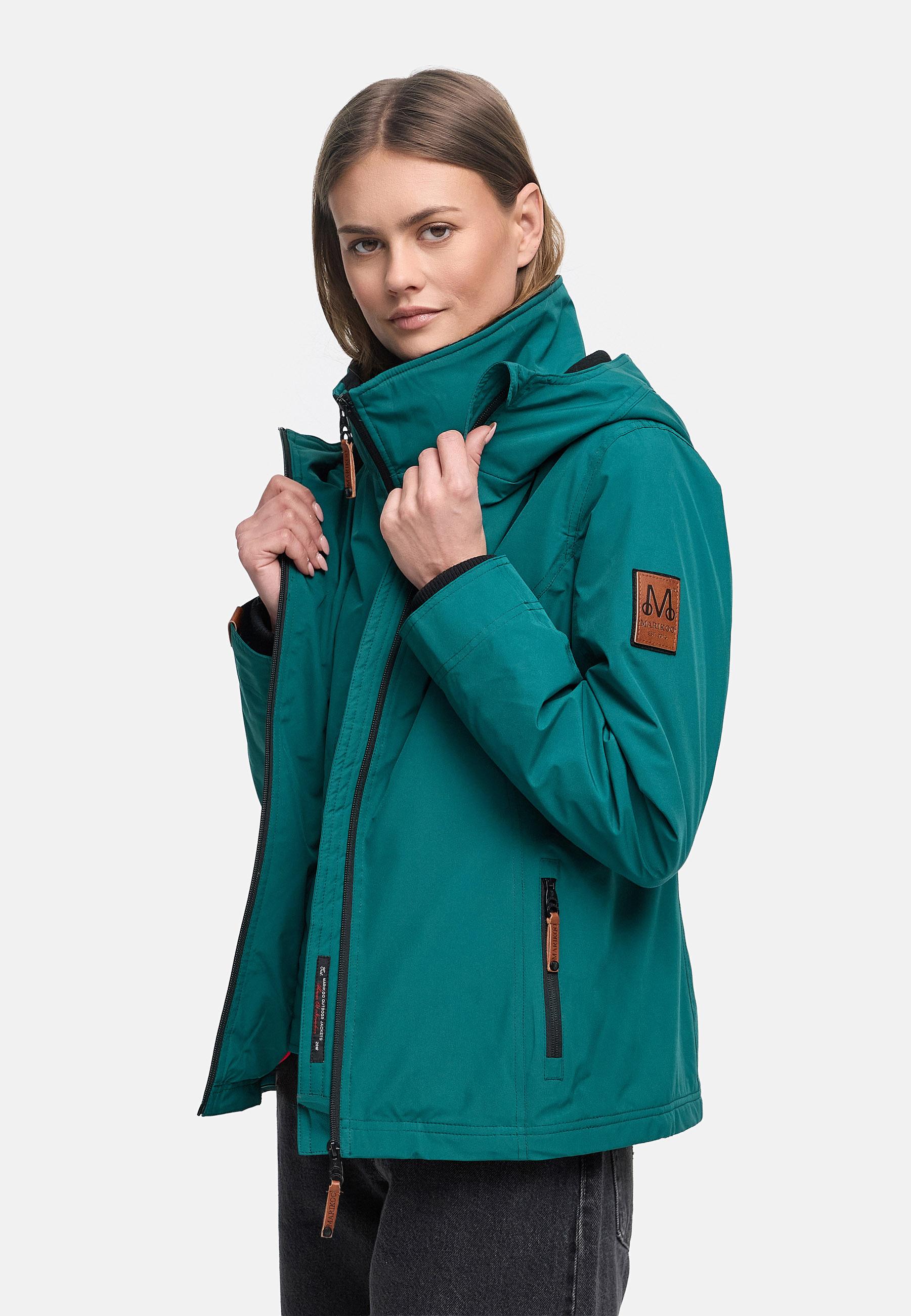 Leichte Übergangsjacke mit Kapuze "Erdbeere" Ocean Green
