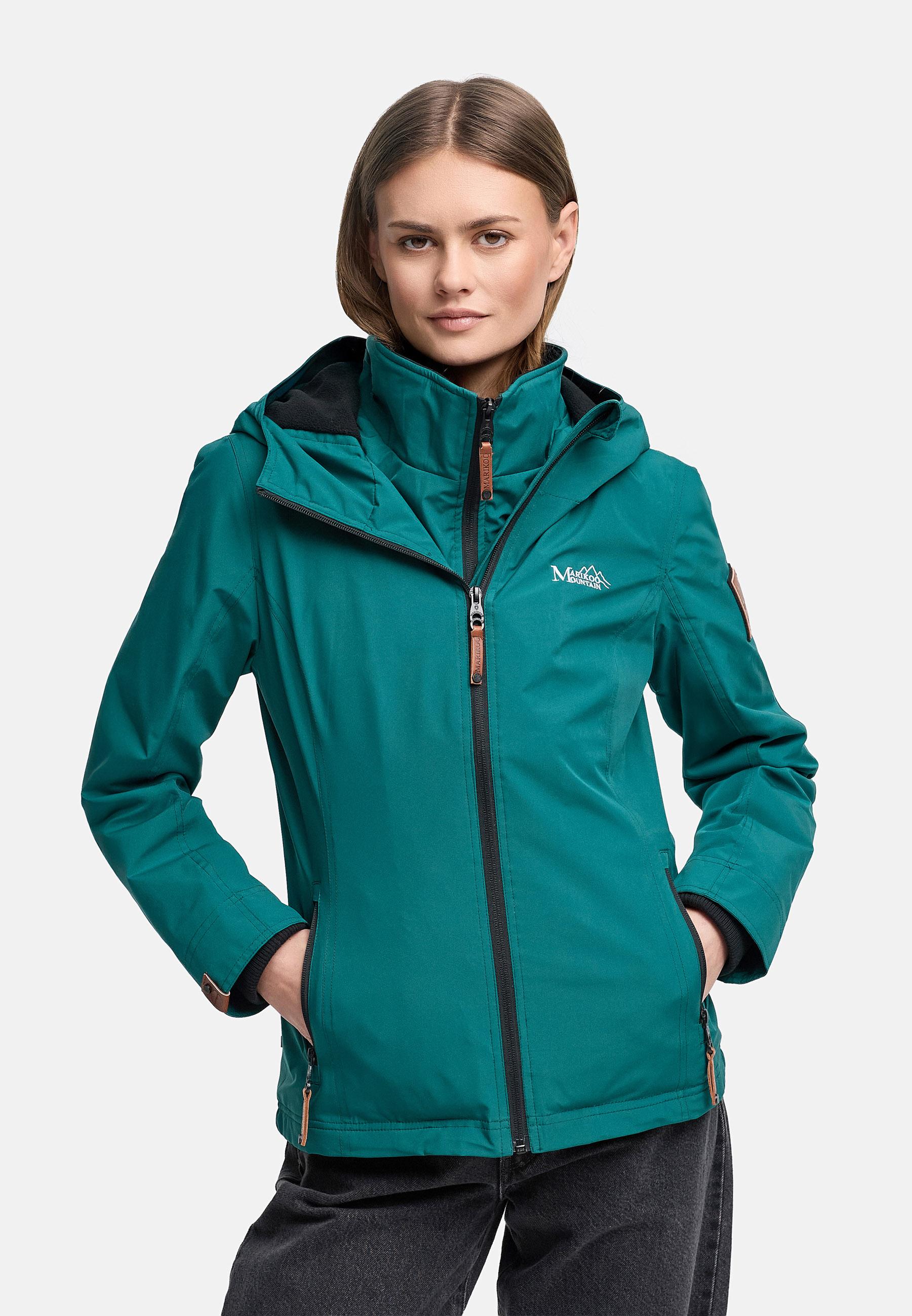 Leichte Übergangsjacke mit Kapuze "Erdbeere" Ocean Green