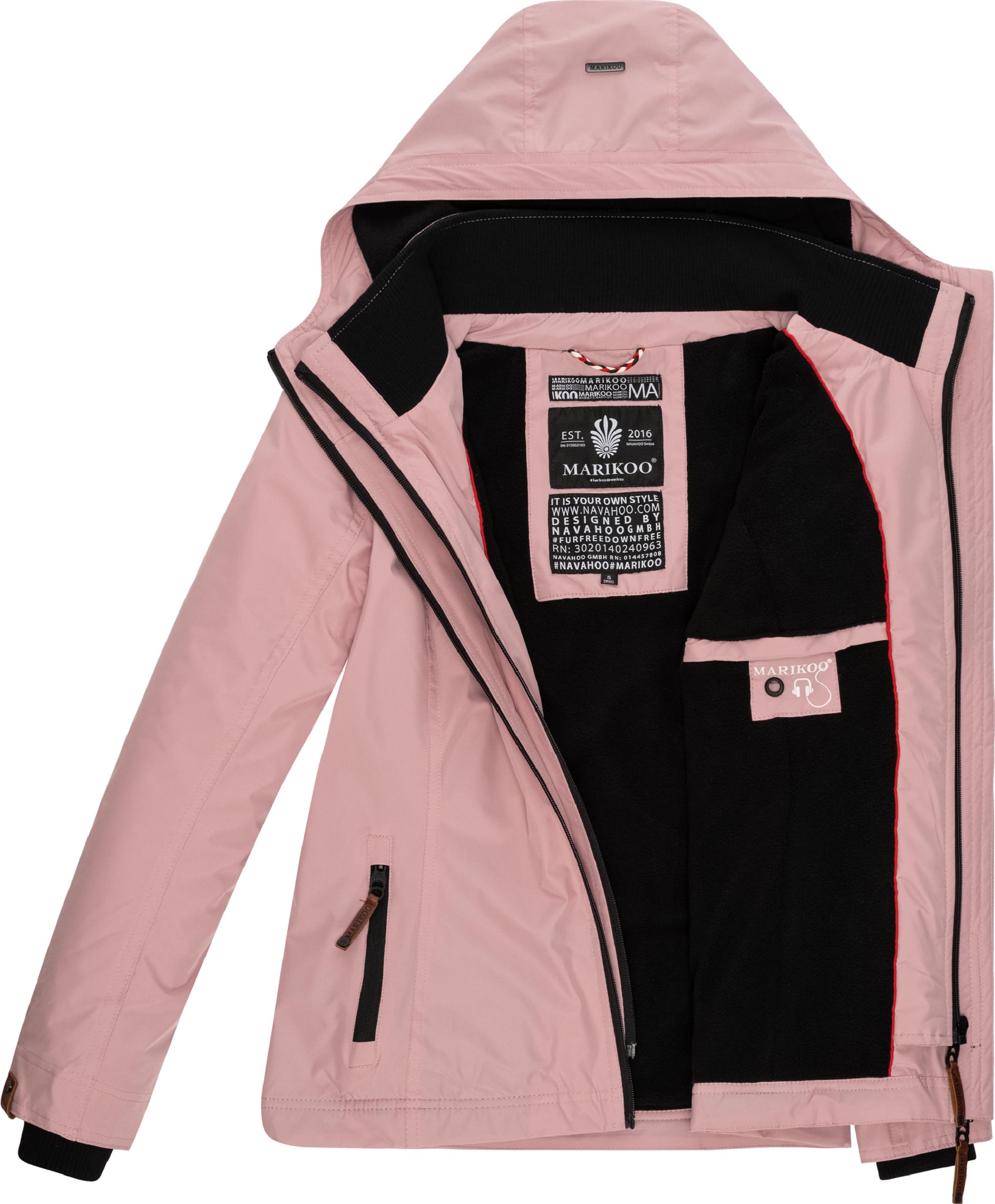 Leichte Übergangsjacke mit Kapuze "Erdbeere" Powder Rose