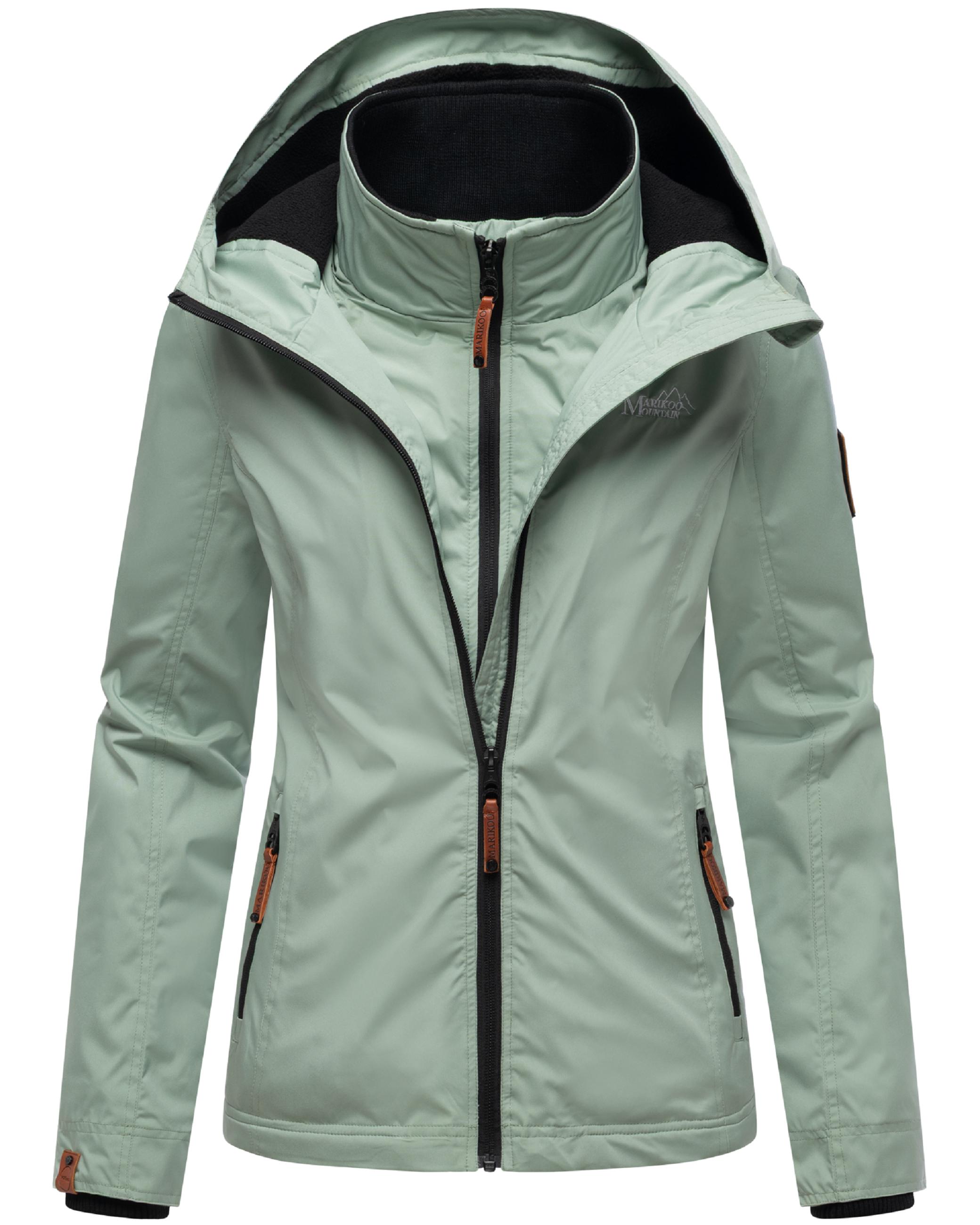 Leichte Übergangsjacke mit Kapuze "Erdbeere" Smokey Mint