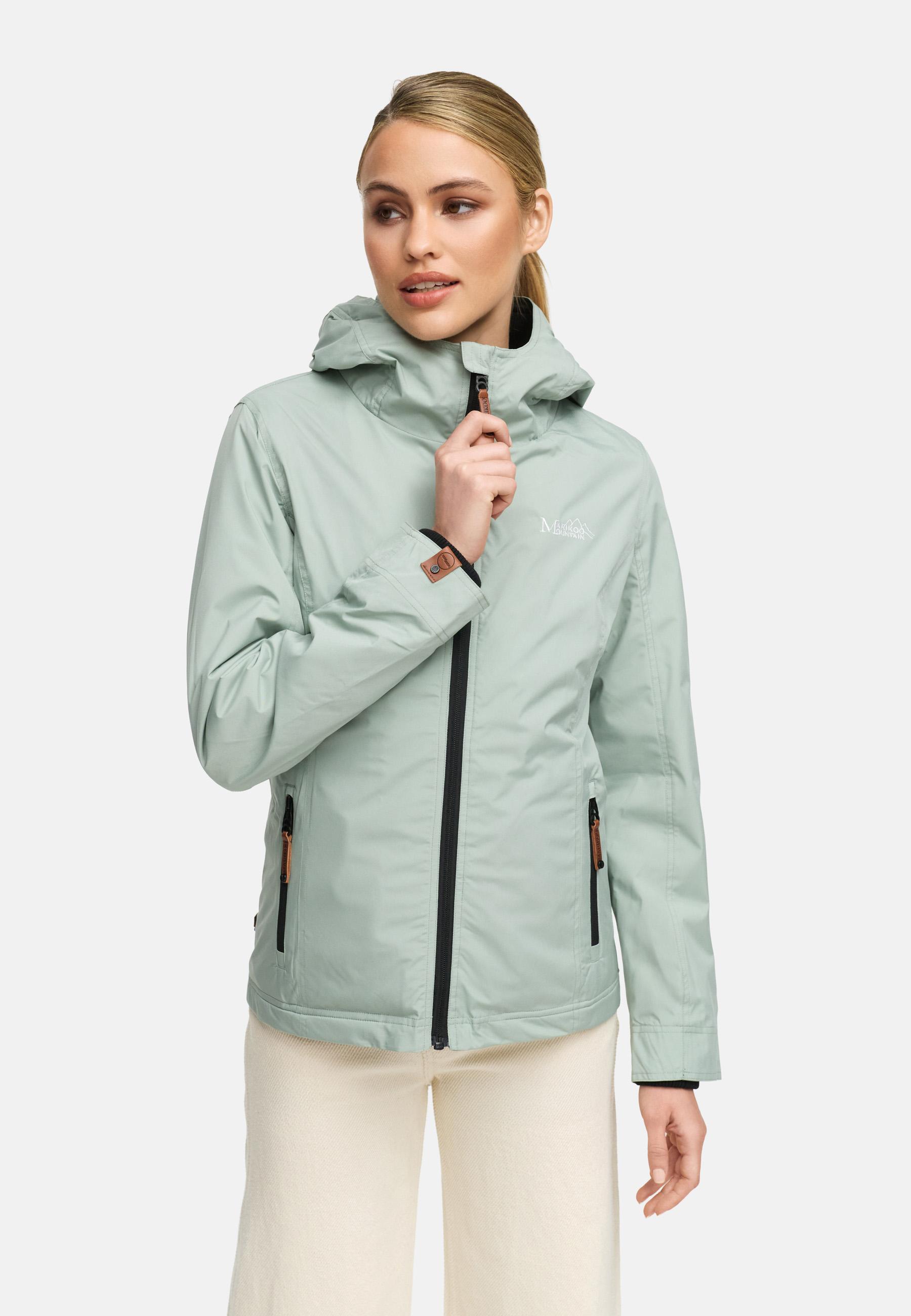 Leichte Übergangsjacke mit Kapuze "Erdbeere" Smokey Mint