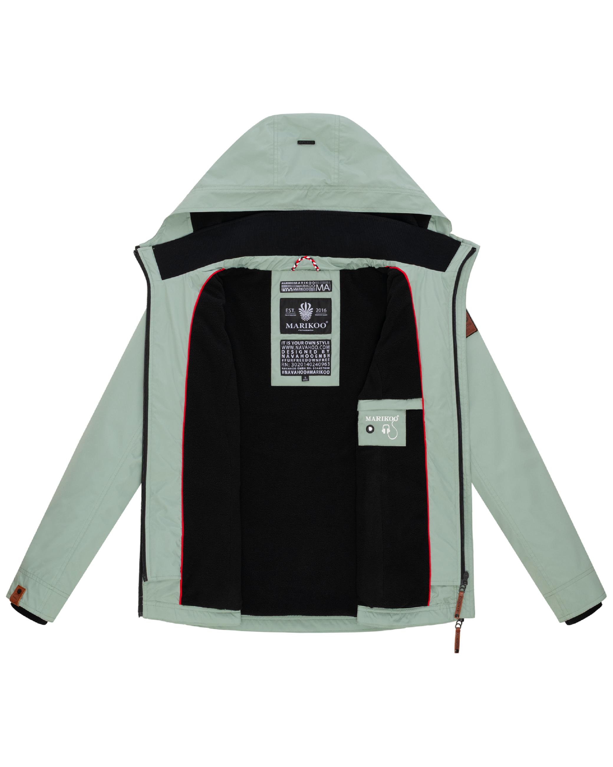 Leichte Übergangsjacke mit Kapuze "Erdbeere" Smokey Mint