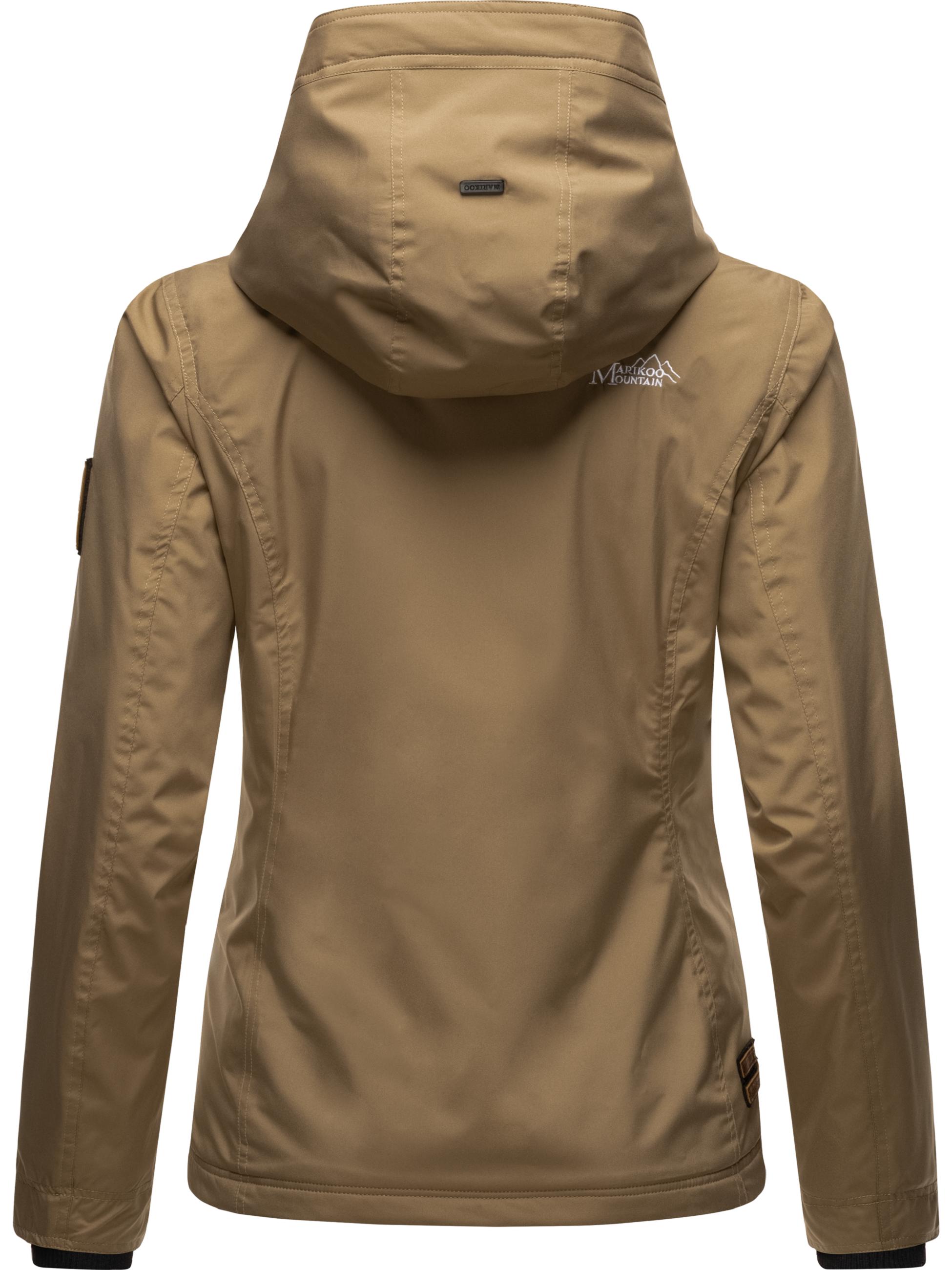 Leichte Übergangsjacke mit Kapuze "Erdbeere" Taupe