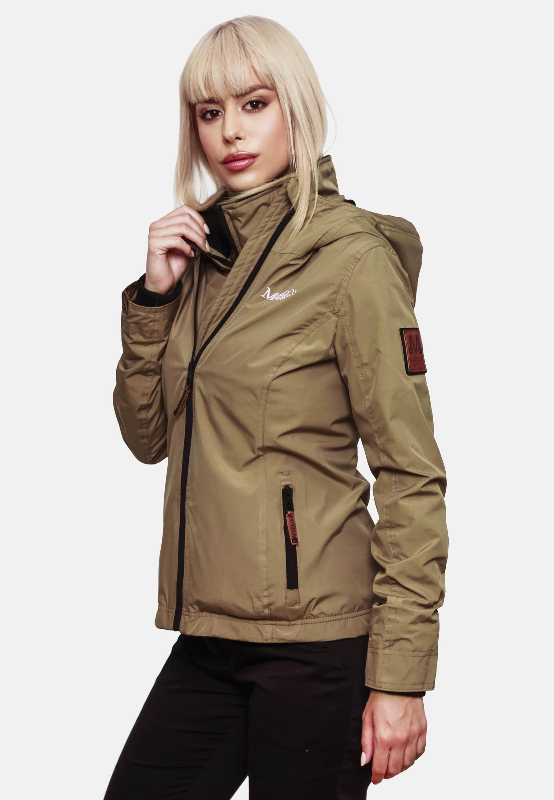 Leichte Übergangsjacke mit Kapuze "Erdbeere" Taupe