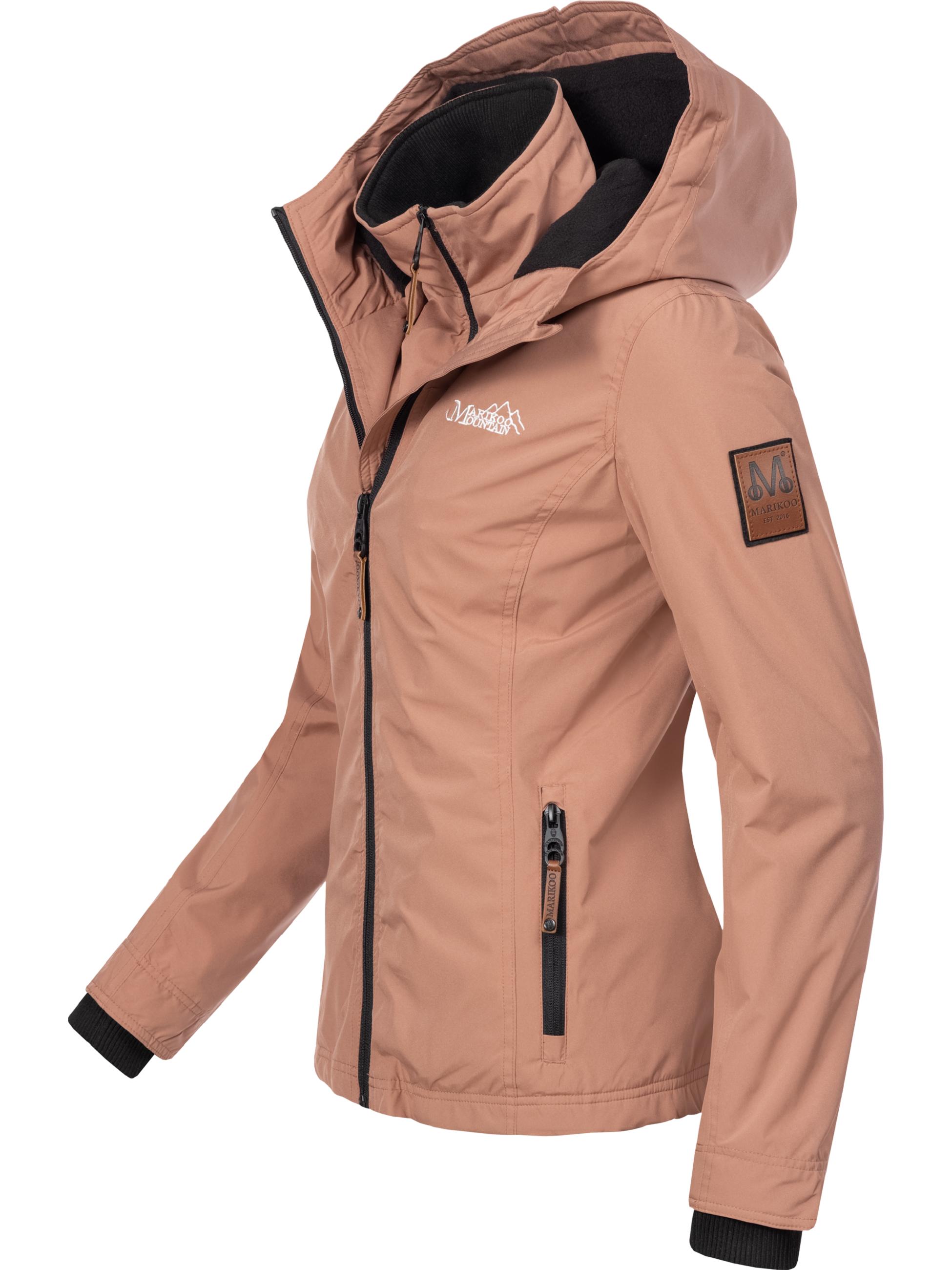 Leichte Übergangsjacke mit Kapuze "Erdbeere" Terracotta