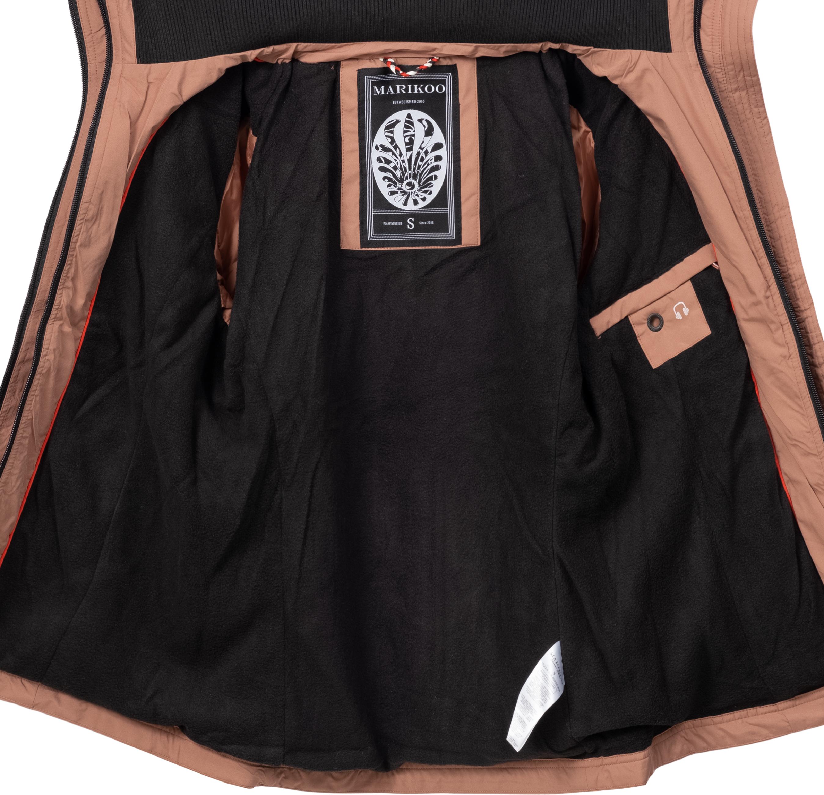 Leichte Übergangsjacke mit Kapuze "Erdbeere" Terracotta
