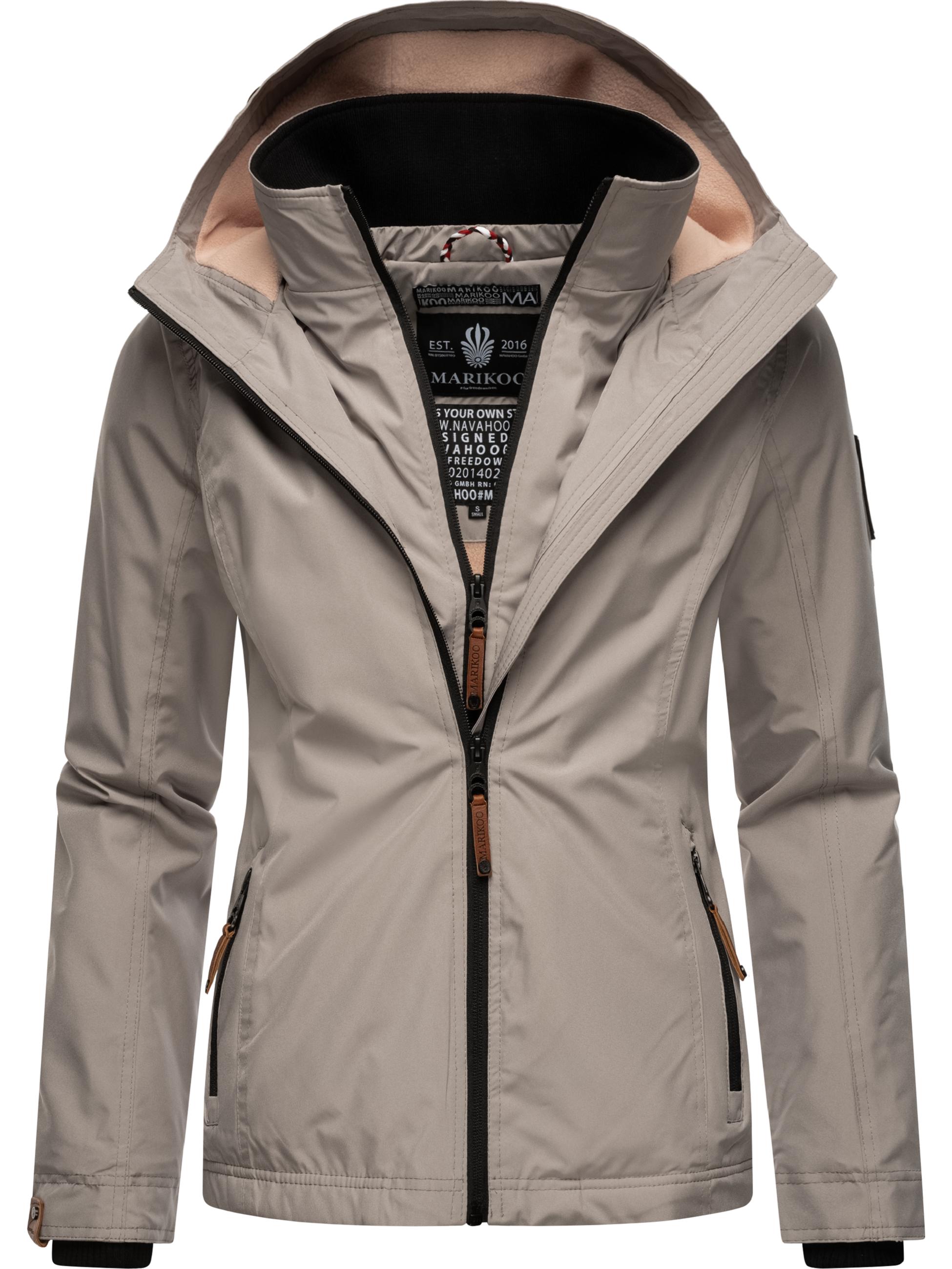 Leichte Übergangsjacke mit Kapuze "Erdbeere" Zinc Grey