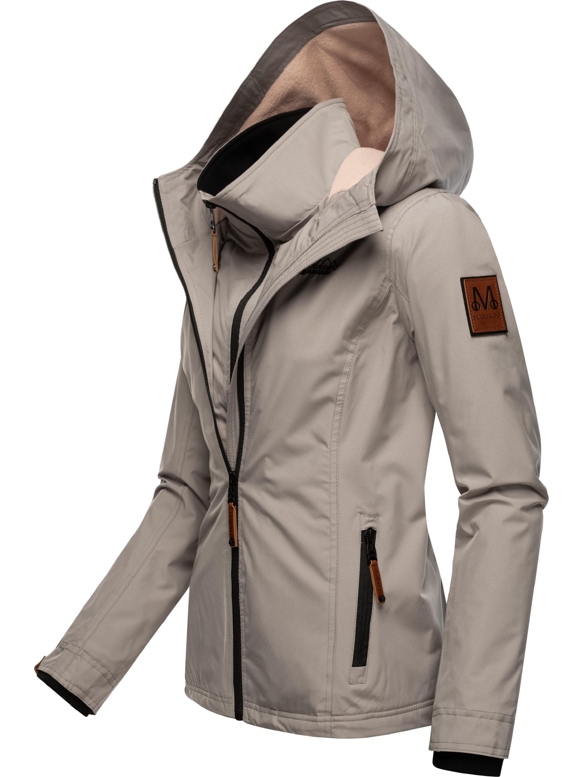 Leichte Übergangsjacke mit Kapuze "Erdbeere" Zinc Grey