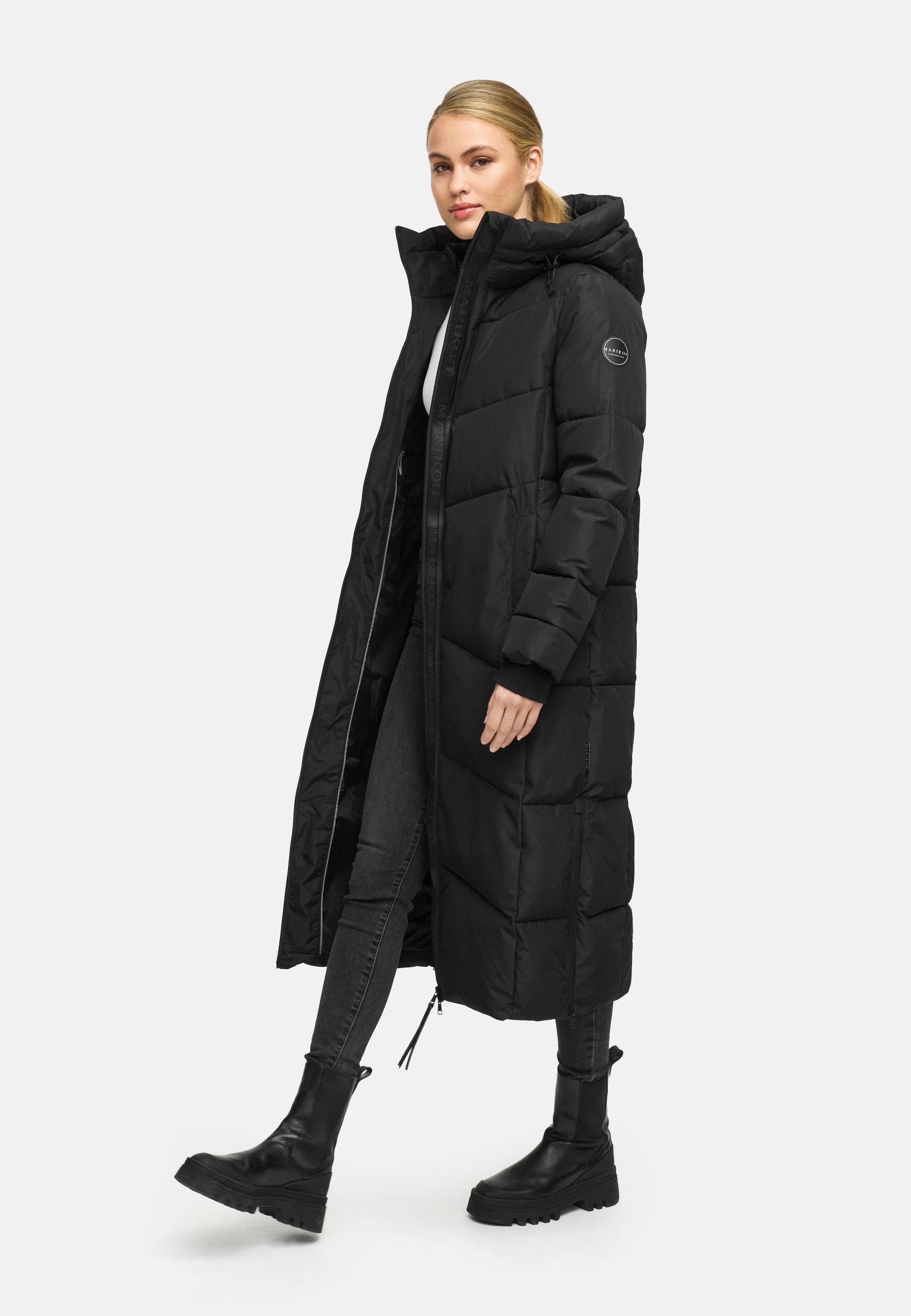 Winter Steppmantel mit wasserdichten Reißverschlüssen "Firella XVI" Black