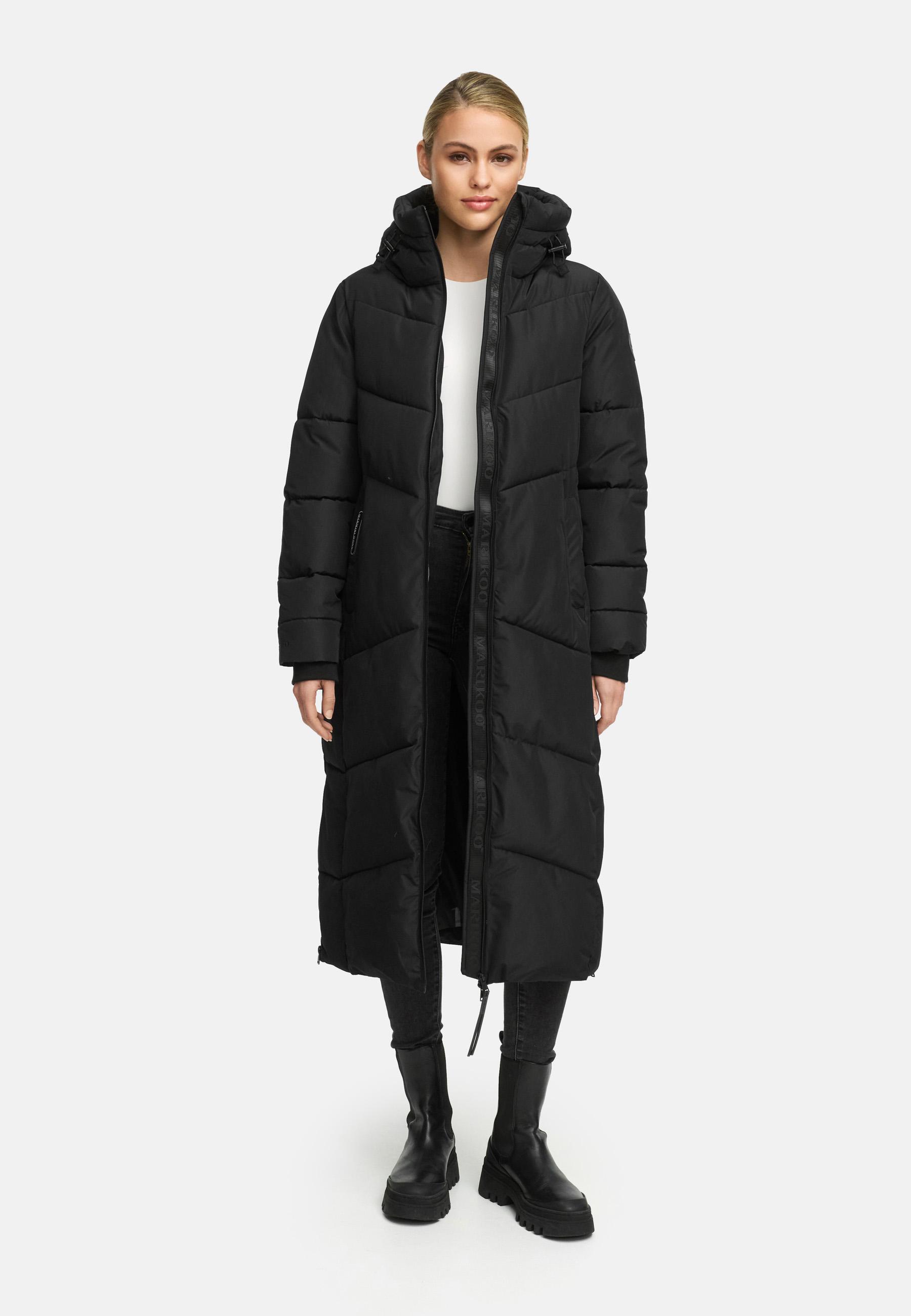 Winter Steppmantel mit wasserdichten Reißverschlüssen "Firella XVI" Black