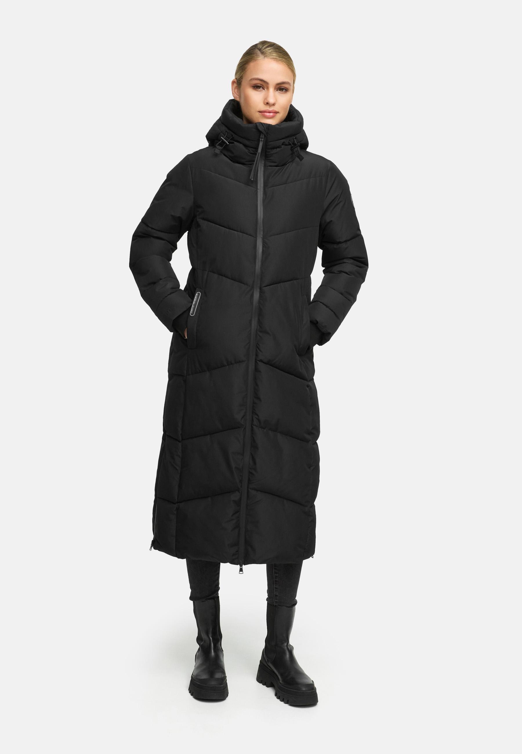 Winter Steppmantel mit wasserdichten Reißverschlüssen "Firella XVI" Black