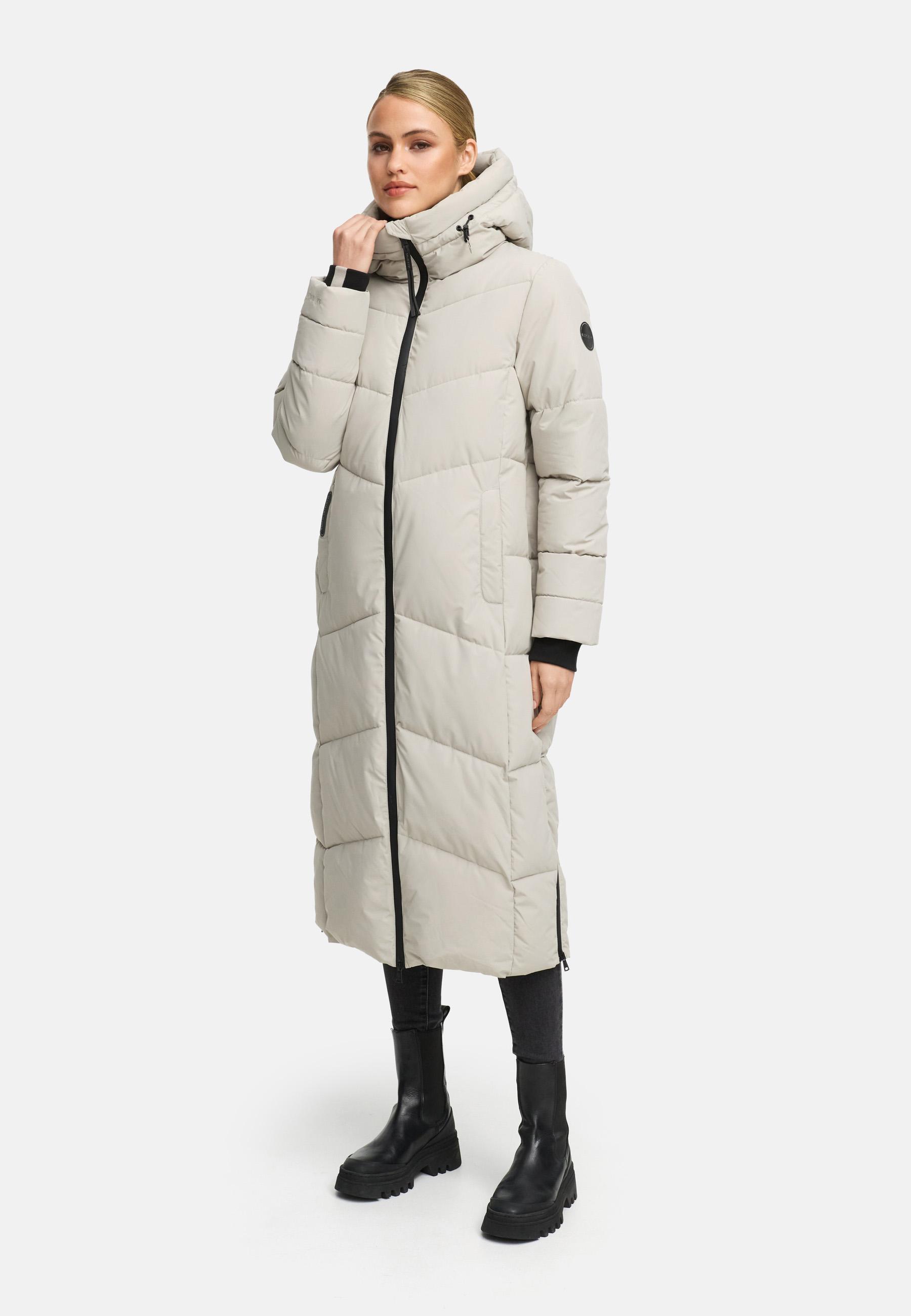 Winter Steppmantel mit wasserdichten Reißverschlüssen "Firella XVI" Bone