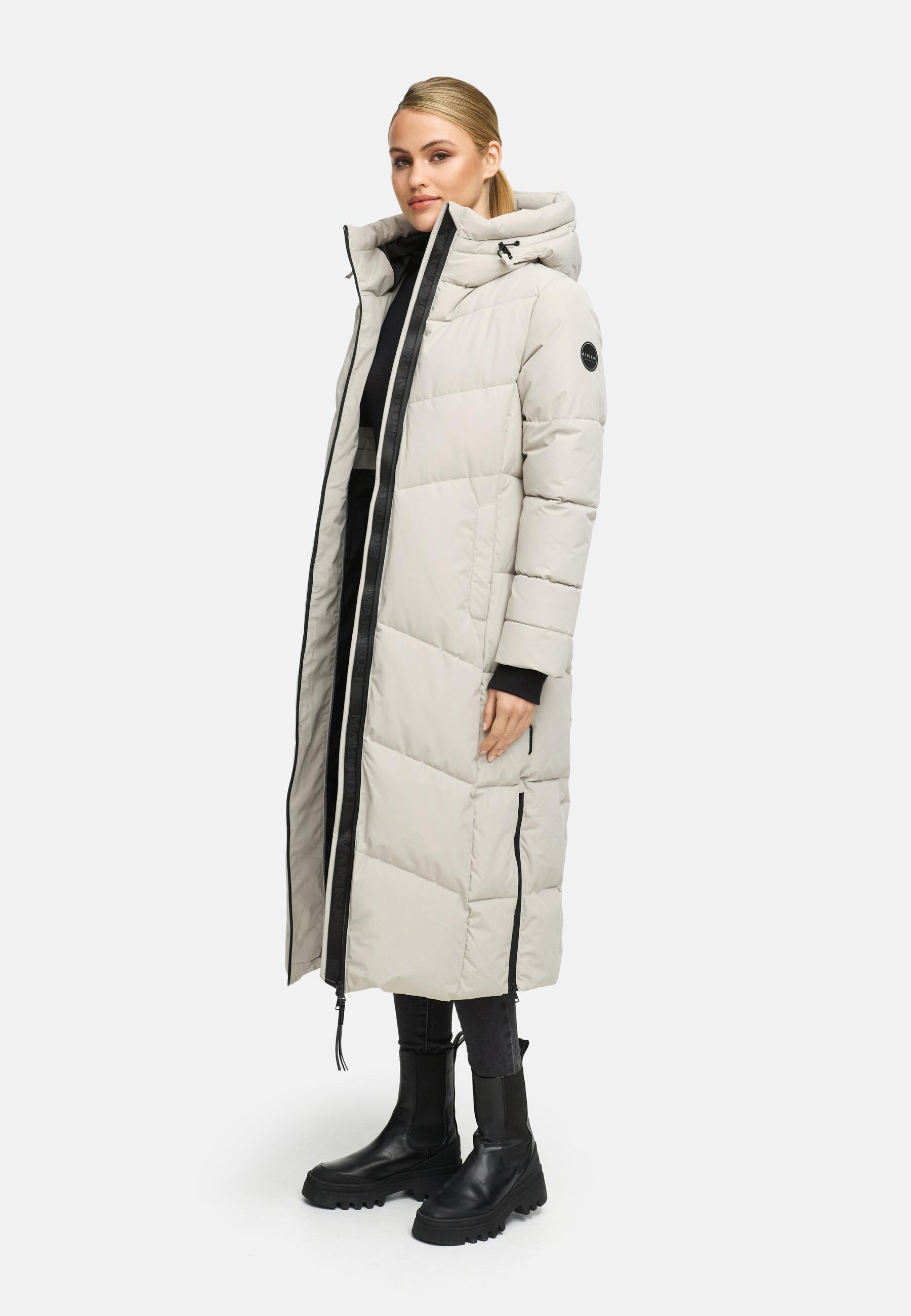 Winter Steppmantel mit wasserdichten Reißverschlüssen "Firella XVI" Bone