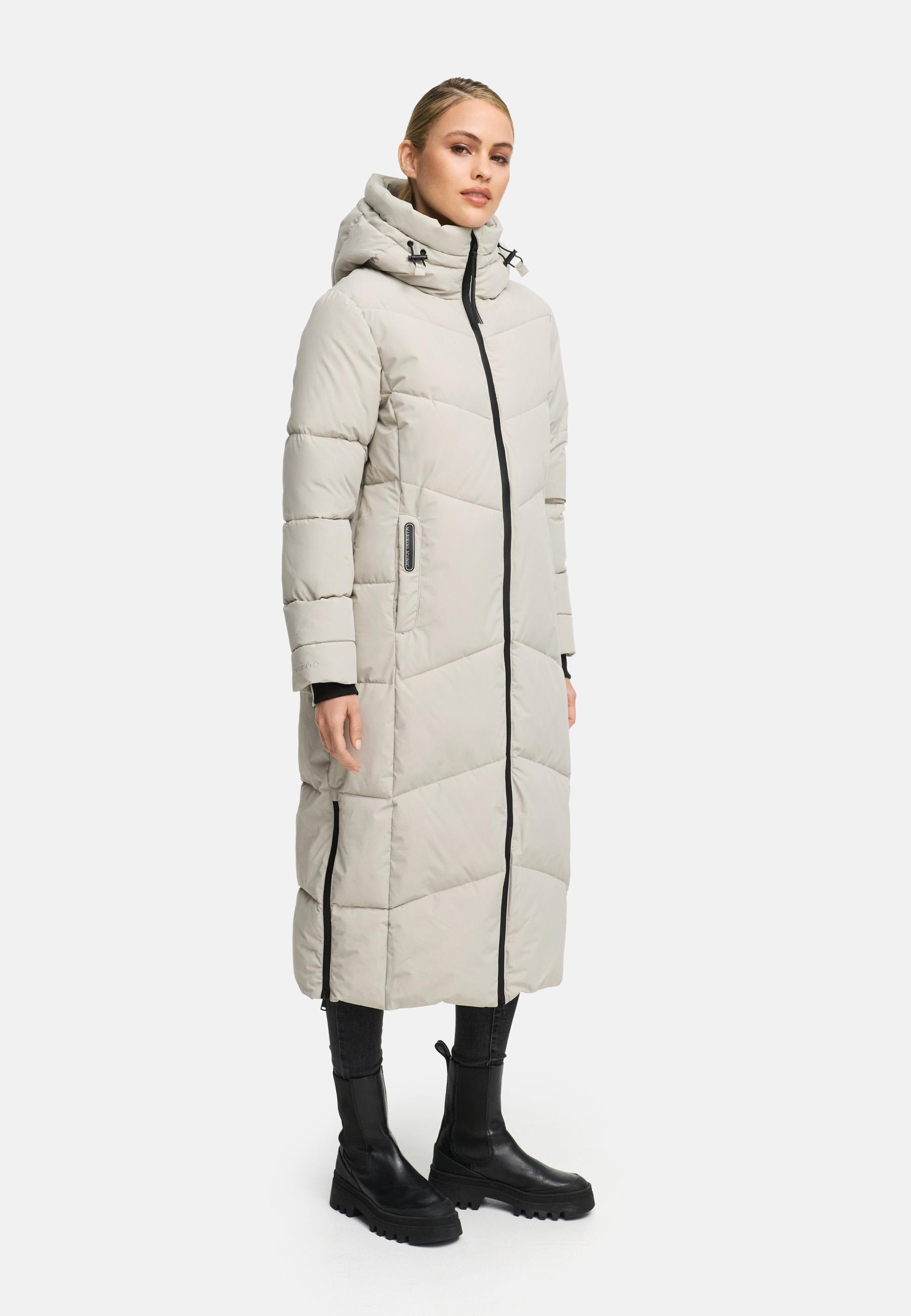 Winter Steppmantel mit wasserdichten Reißverschlüssen "Firella XVI" Bone