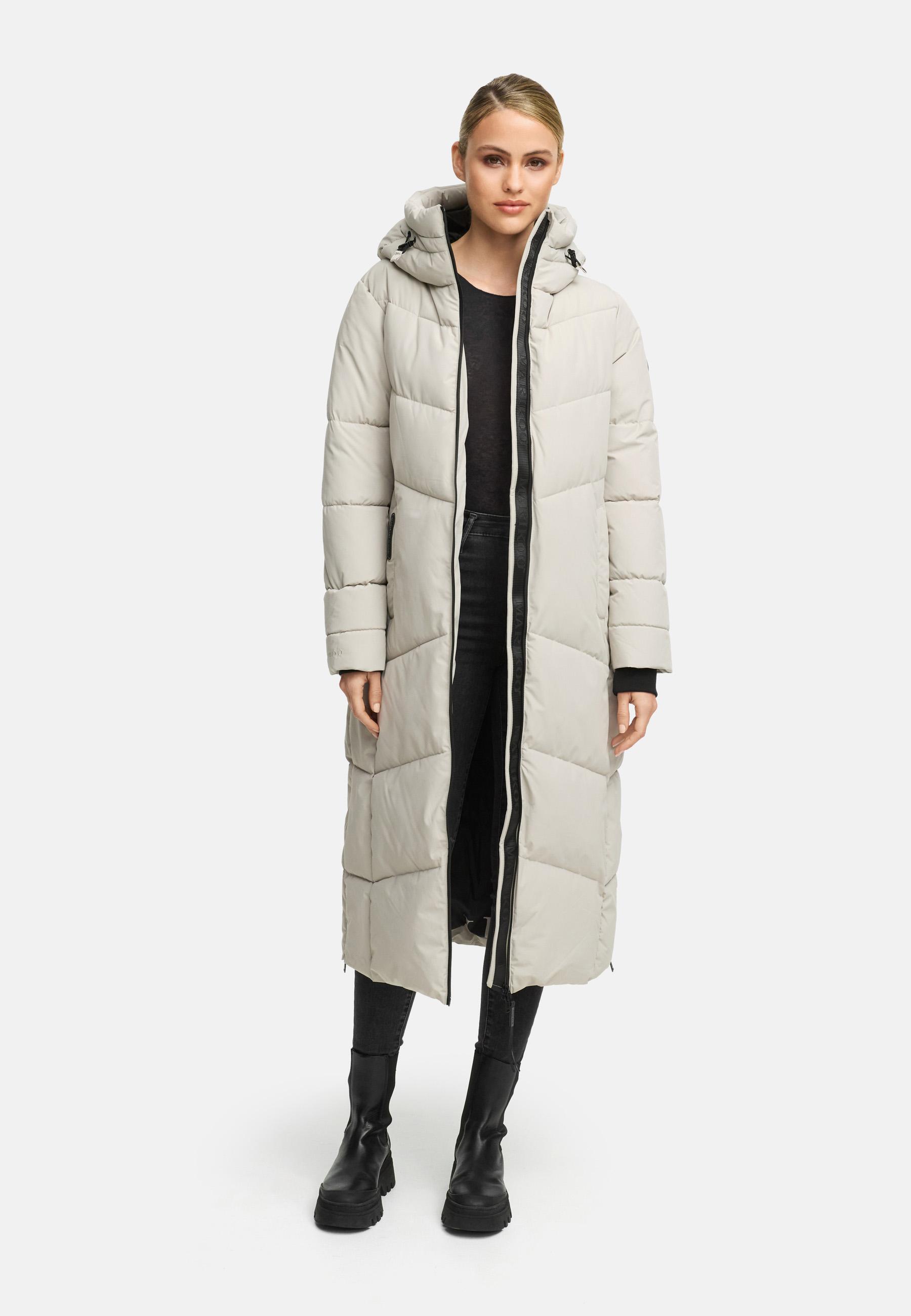 Winter Steppmantel mit wasserdichten Reißverschlüssen "Firella XVI" Bone
